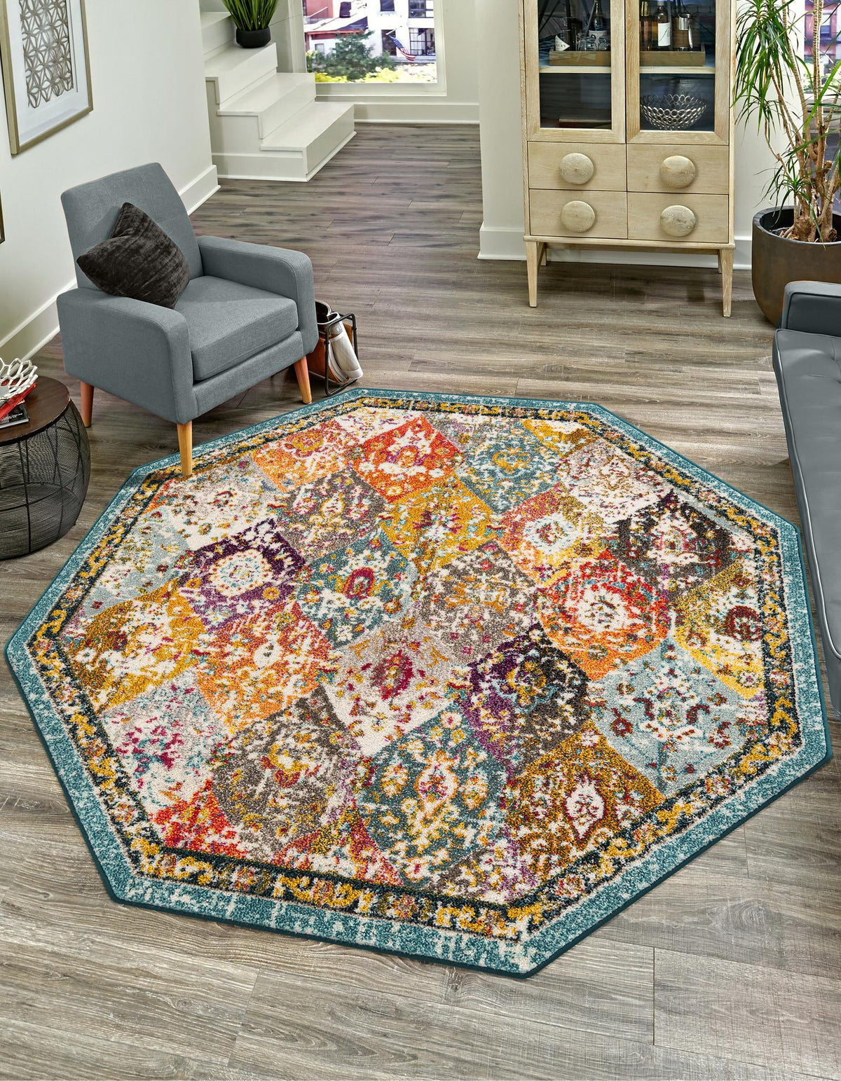 Penrose Blake Multi & Blue Area Rug | Original supplier photo 52