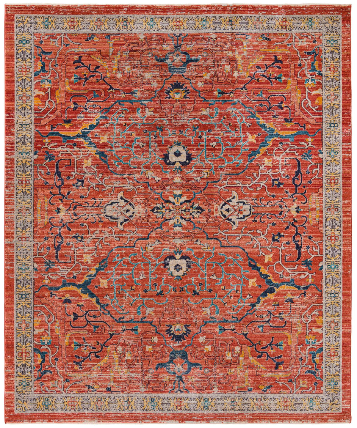 Lola Vivacious Brick Red & Gray Area Rug | Original supplier photo 1