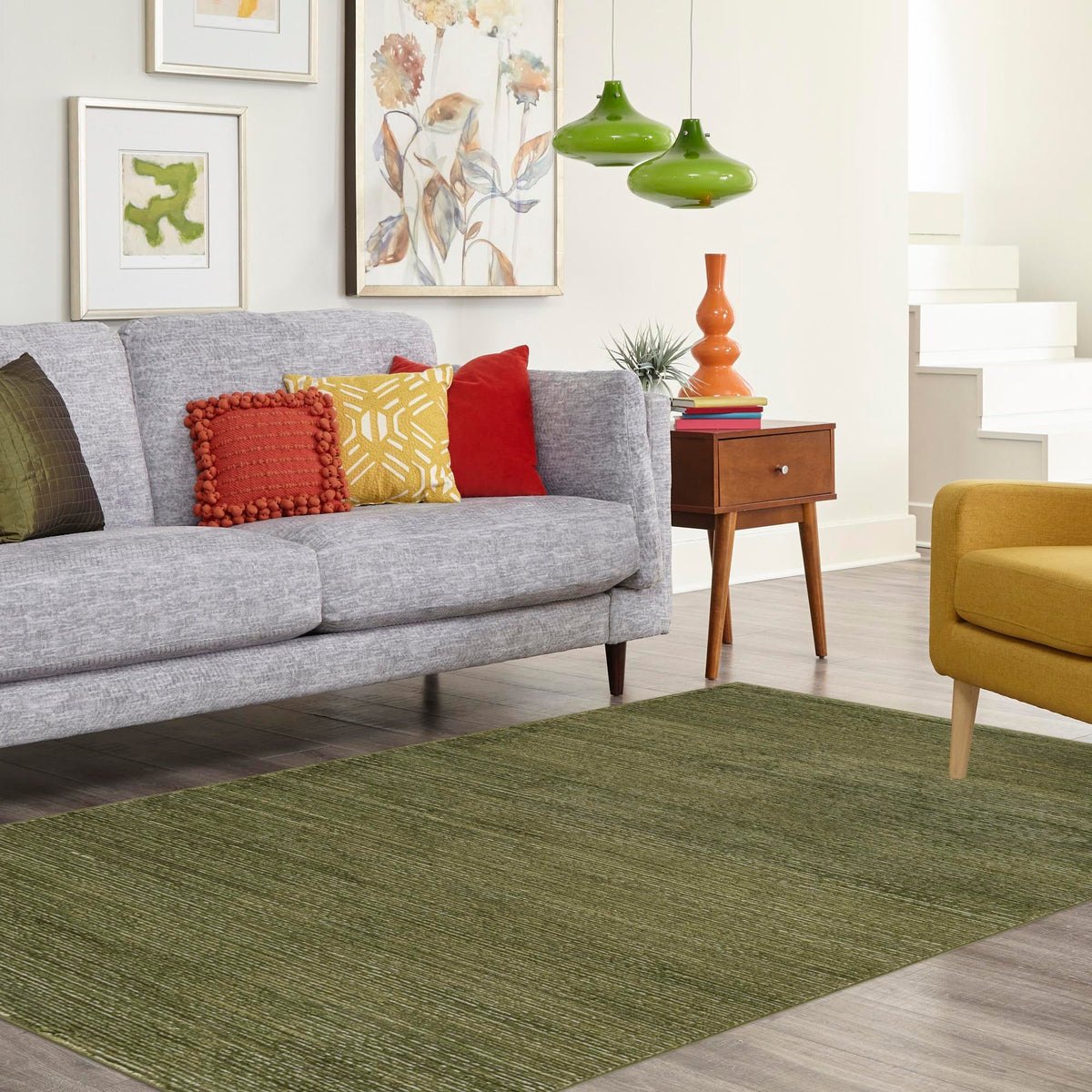 Finsbury Kate Green Area Rug | Original supplier photo 2