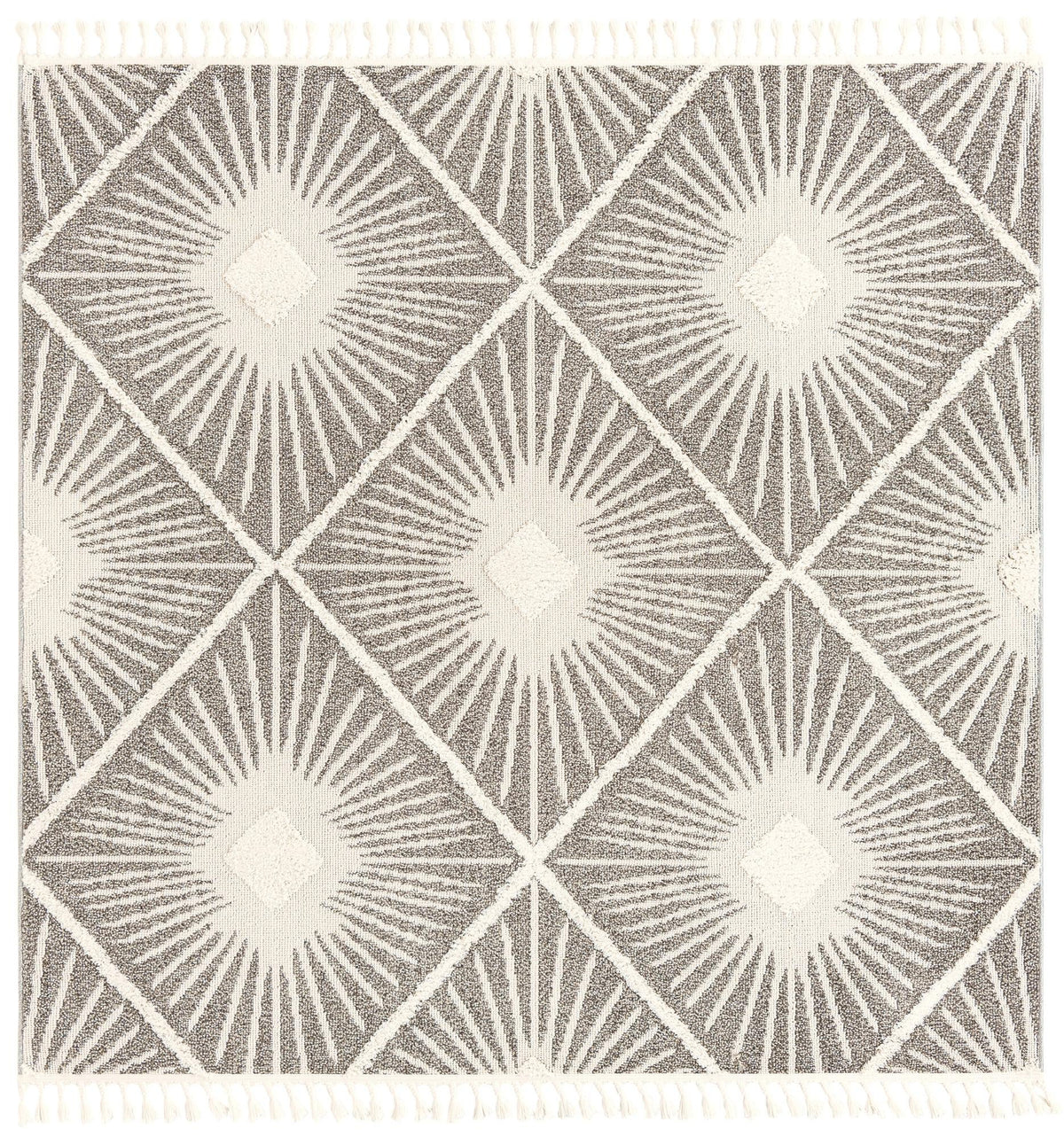 Boho Lilah Gray Ivory Area Rug | Manufacturer additional original detail or rug view