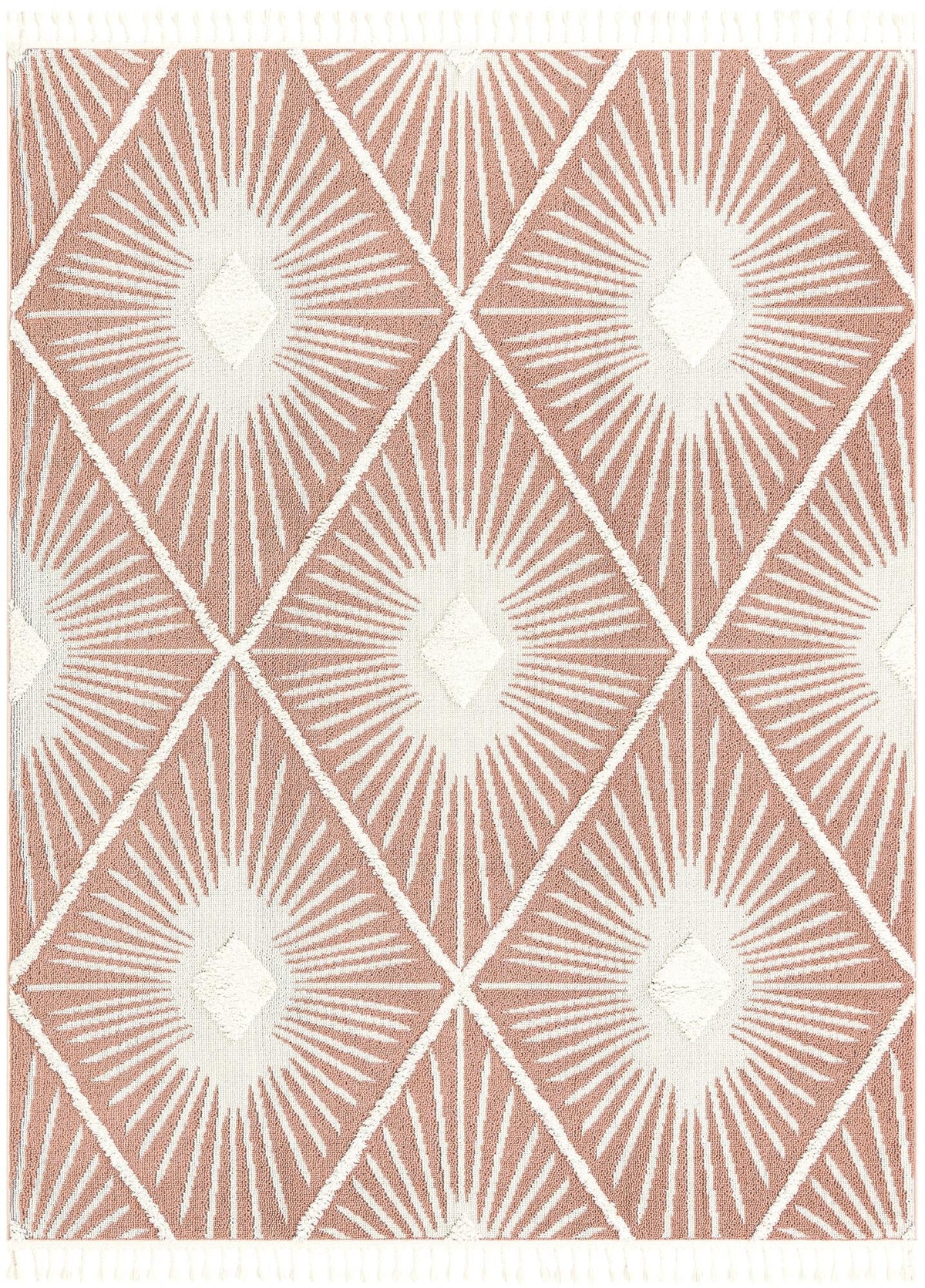 Boho Lilah Pink & Ivory | exact manufacturer overhead SKU 3188528 7ft10 x 10ft Rectangle