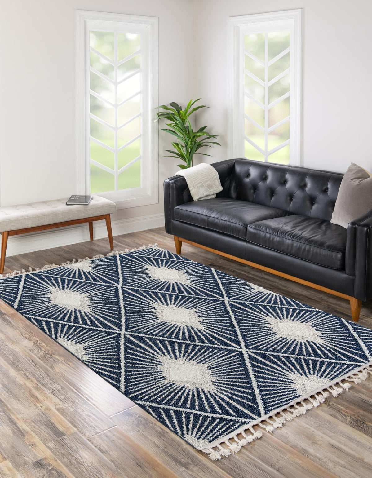 Boho Lilah Blue & Ivory Area Rug | Unique Loom high-resolution supplier additional photo 3188537_image_1011.jpg