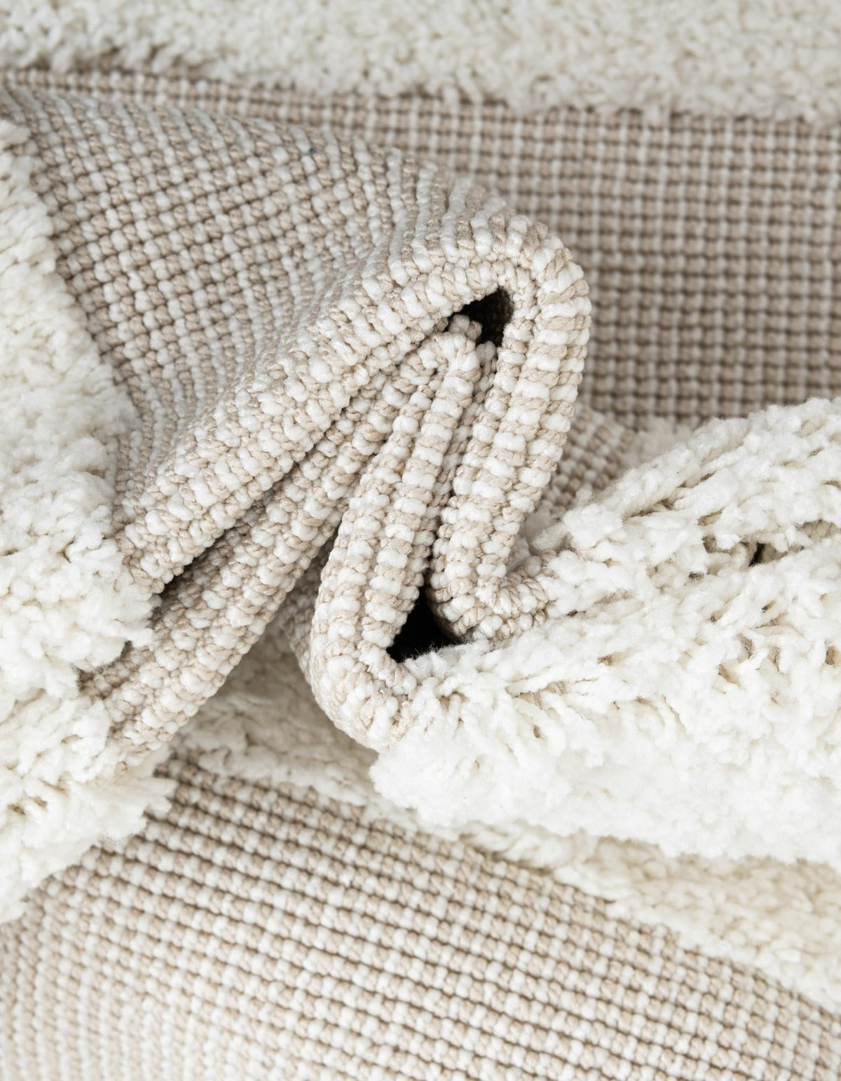 Boho Mimi Ivory & Gray Area Rug | Original manufacturer close-up / detail / alternate shape 