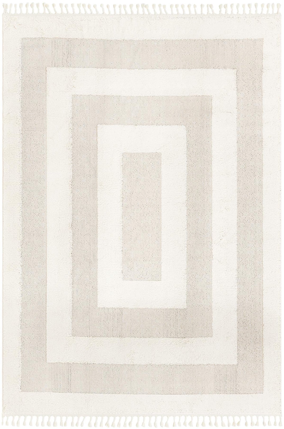 Boho Mimi Ivory & Gray Area Rug | Actual default SKU 3188556 overhead HERO 