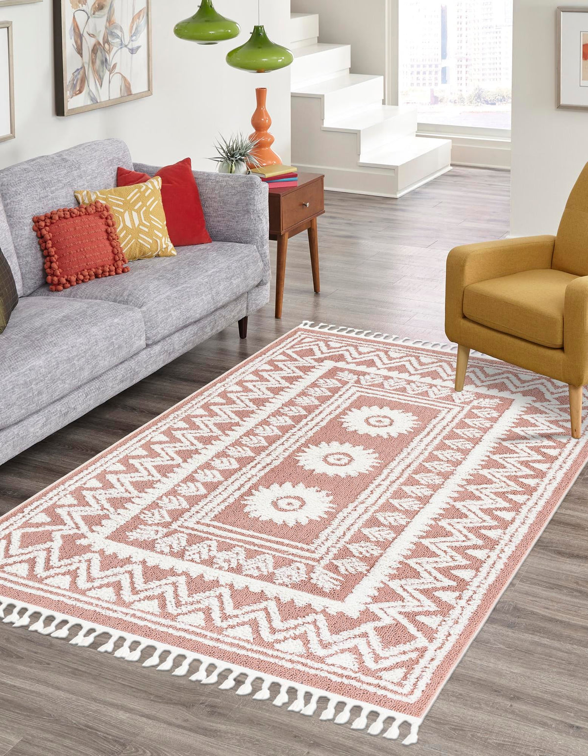 Boho Becca Pink & Ivory Area Rug | Original supplier photo 2