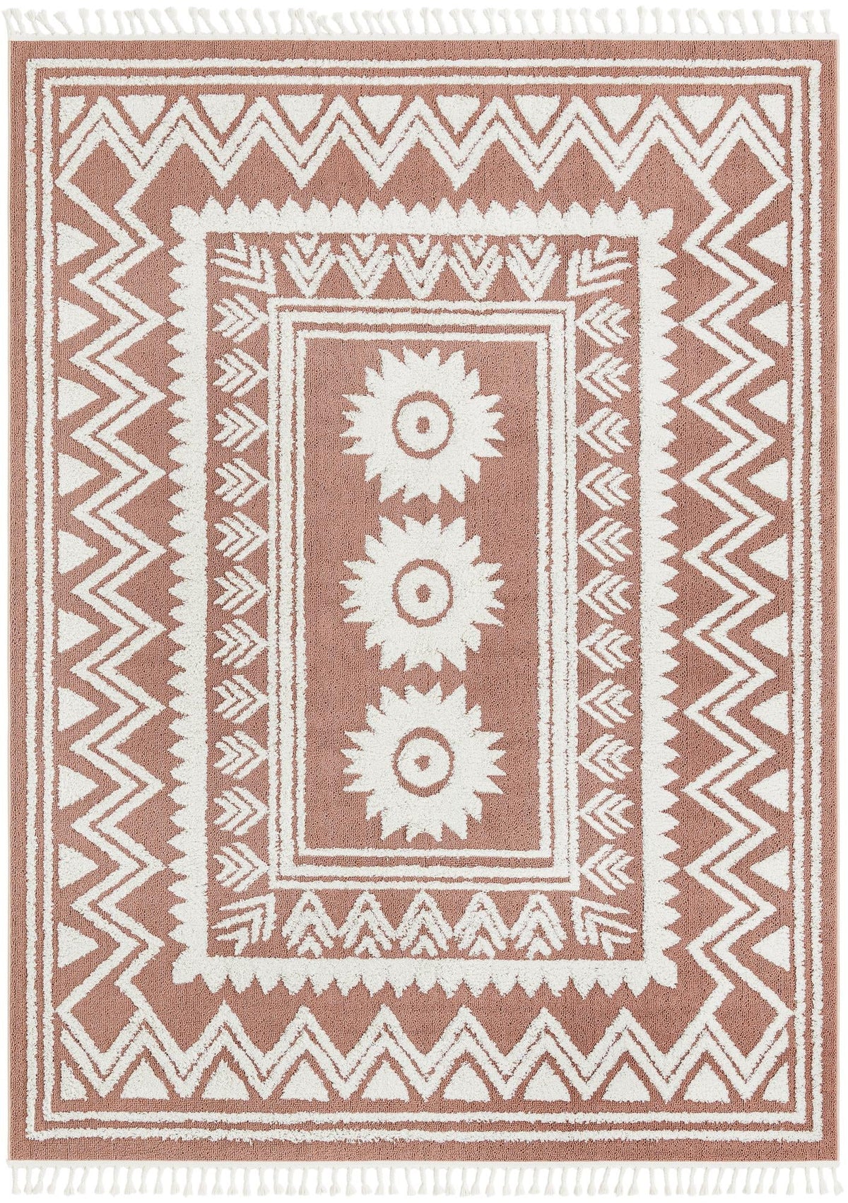 Boho Becca Pink & Ivory Area Rug | Original supplier photo 1