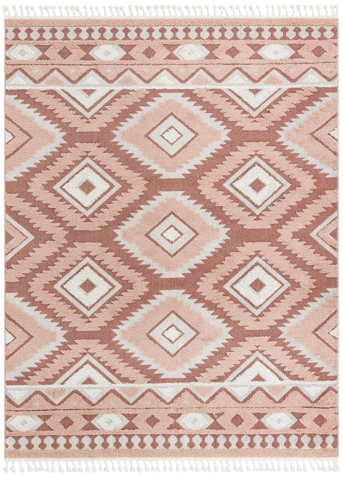 Boho Gigi Pink & Ivory | exact manufacturer overhead SKU 3188710 7ft10 x 10ft Rectangle