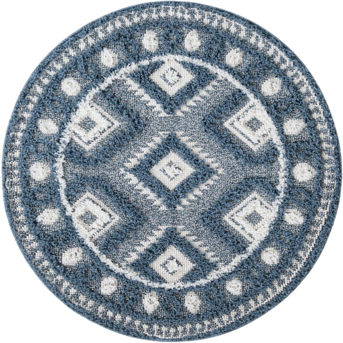 Boho Gigi Blue & Ivory Area Rug | Manufacturer additional original detail or rug view
