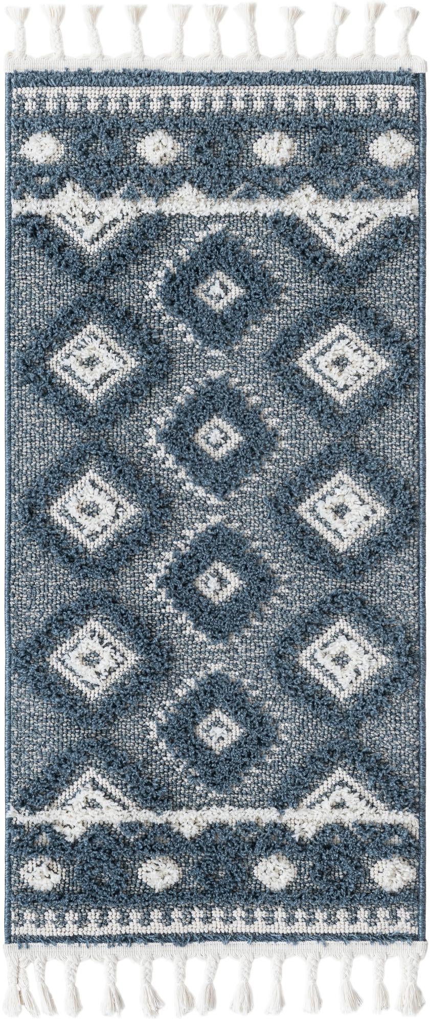 Boho Gigi Blue & Ivory Area Rug | Manufacturer additional original detail or rug view