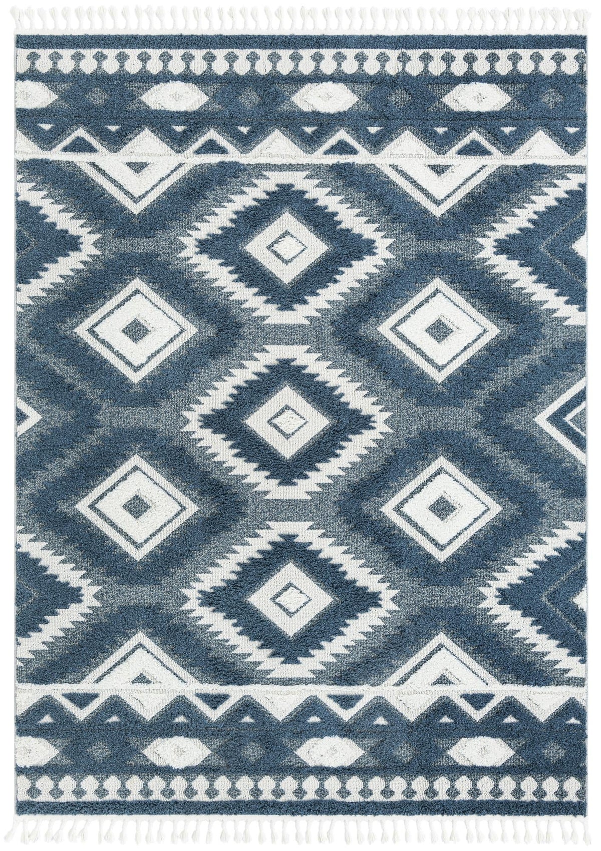 Boho Gigi Blue & Ivory Area Rug | Exact default SKU 3188724 overhead hero