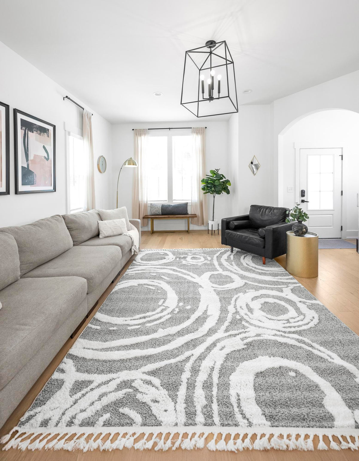 Boho Sas Gray & Ivory Area Rug lifestyle Rectangle