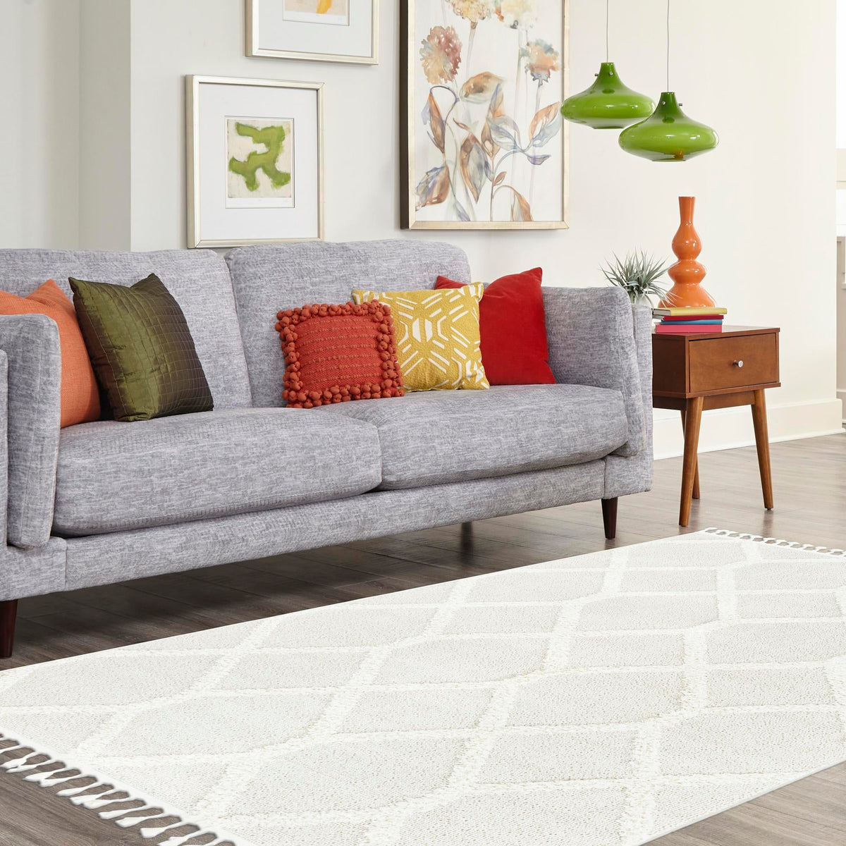Boho Tiffany Ivory Area Rug lifestyle Rectangle