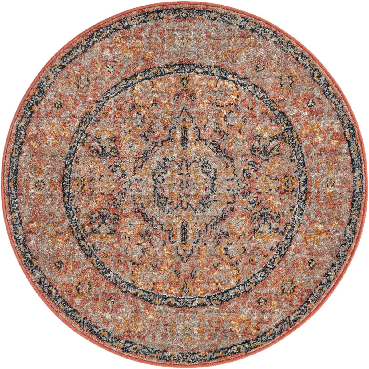 Lola Traditional Brick Red & Ivory Area Rug | Original supplier photo 74