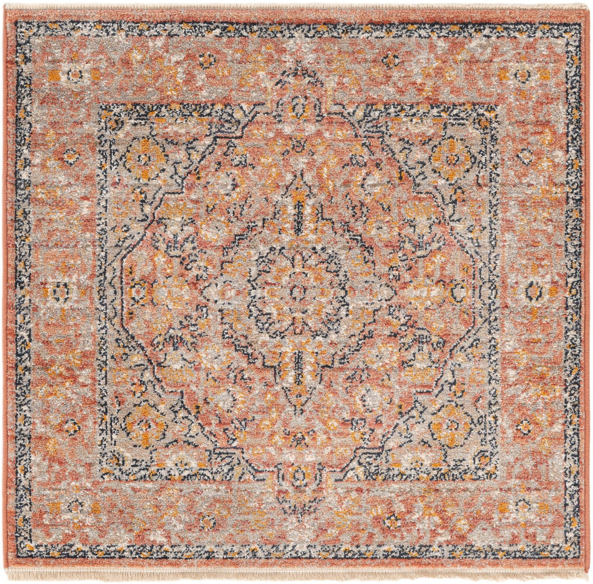 Lola Traditional Brick Red & Ivory Area Rug | Original supplier photo 75
