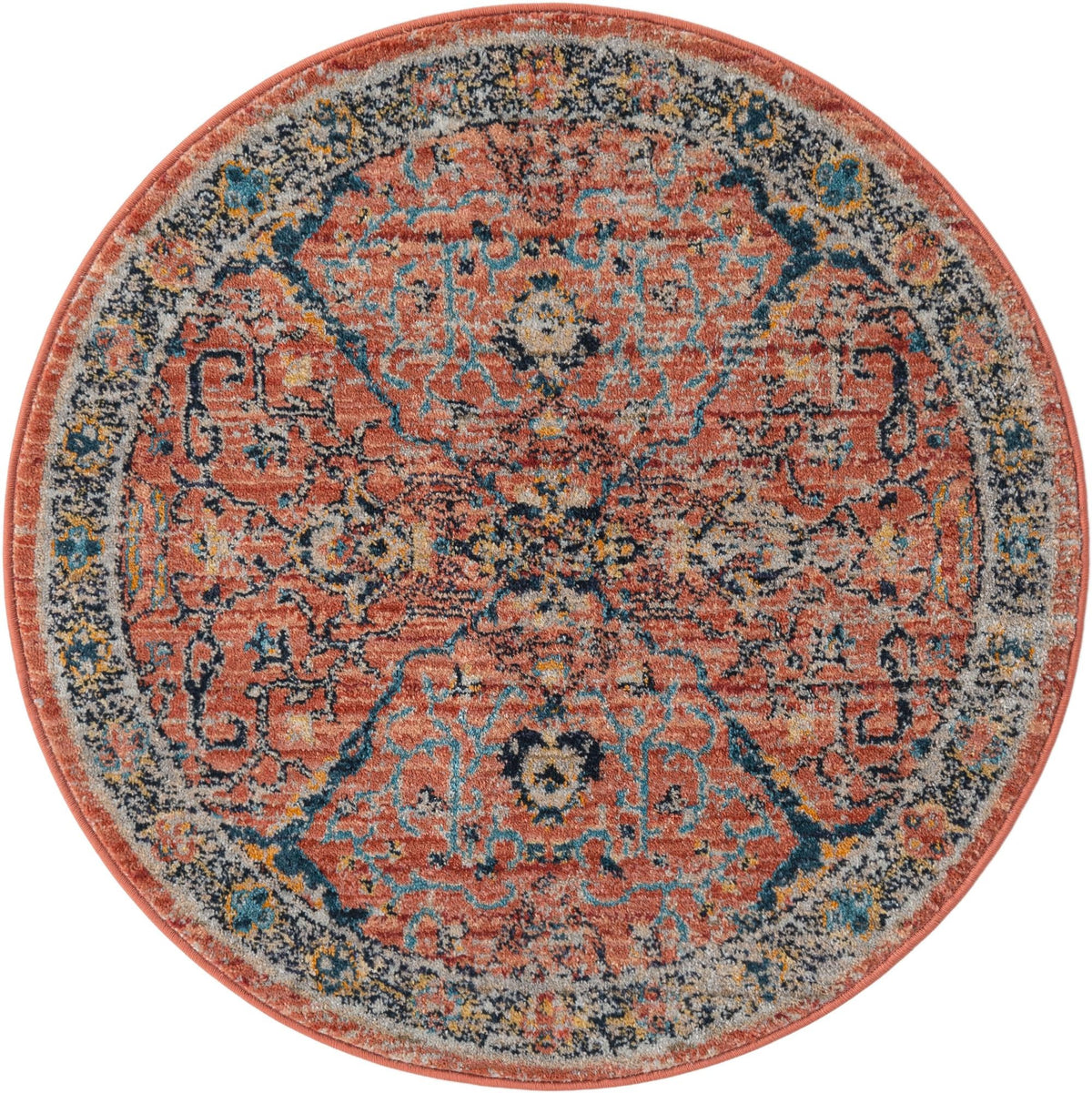 Lola Vivacious Brick Red & Gray Area Rug | Original supplier photo 73
