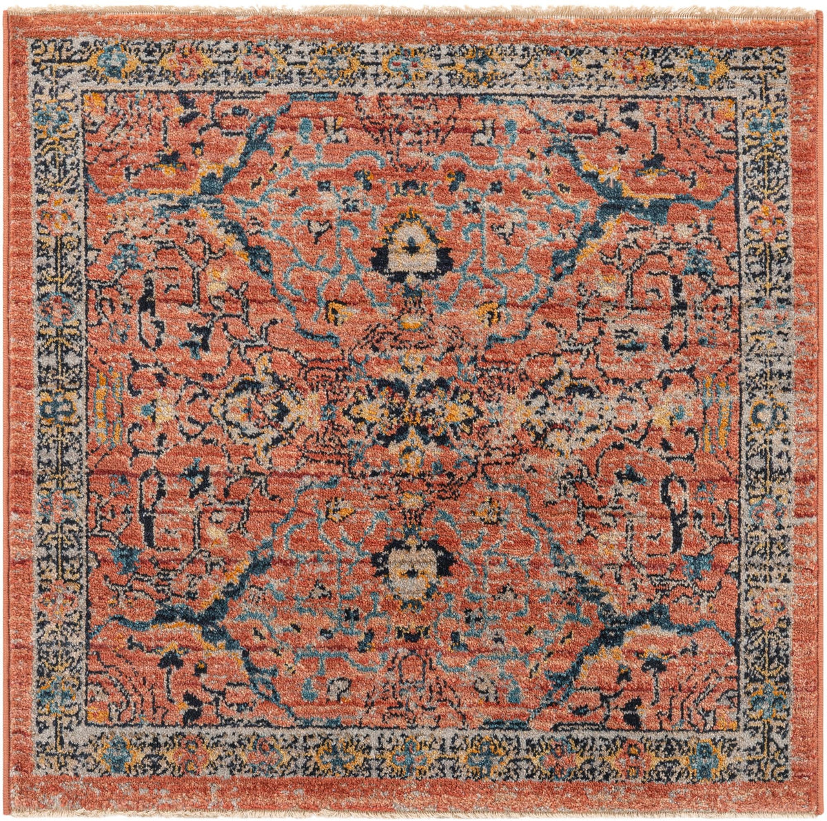 Lola Vivacious Brick Red & Gray Area Rug | Original supplier photo 74