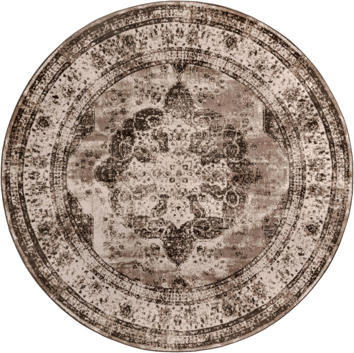 Sofia Salle Garnier Light Brown & Ivory Area Rug | Original manufacturer close-up / detail / alternate shape 