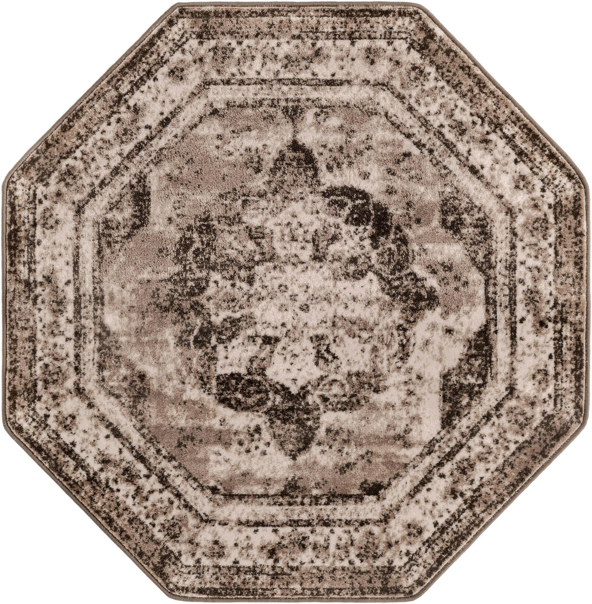 Sofia Salle Garnier Light Brown & Ivory Area Rug | Original manufacturer close-up / detail / alternate shape 