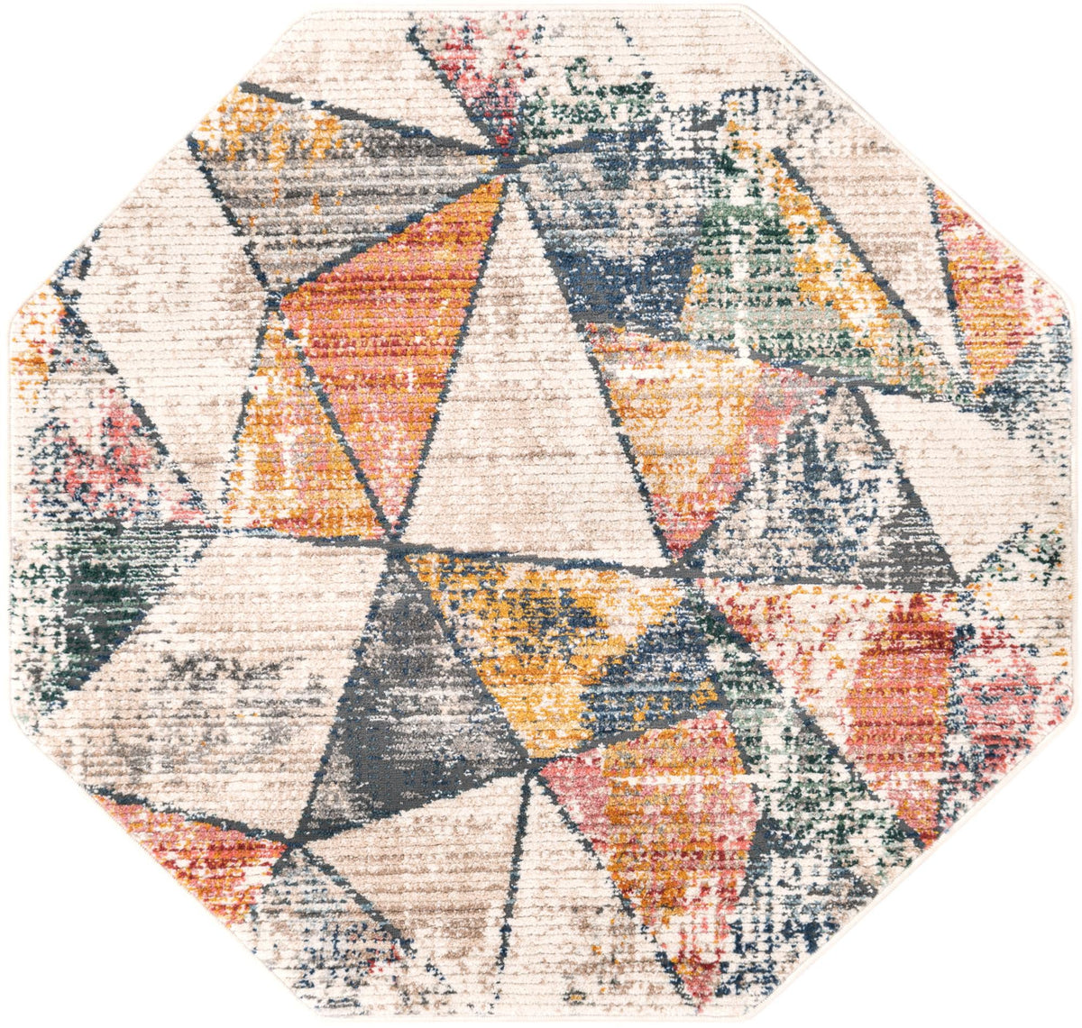 Gemstone Kaleidoscop Multi & Beige Area Rug | Manufacturer additional original detail or rug view