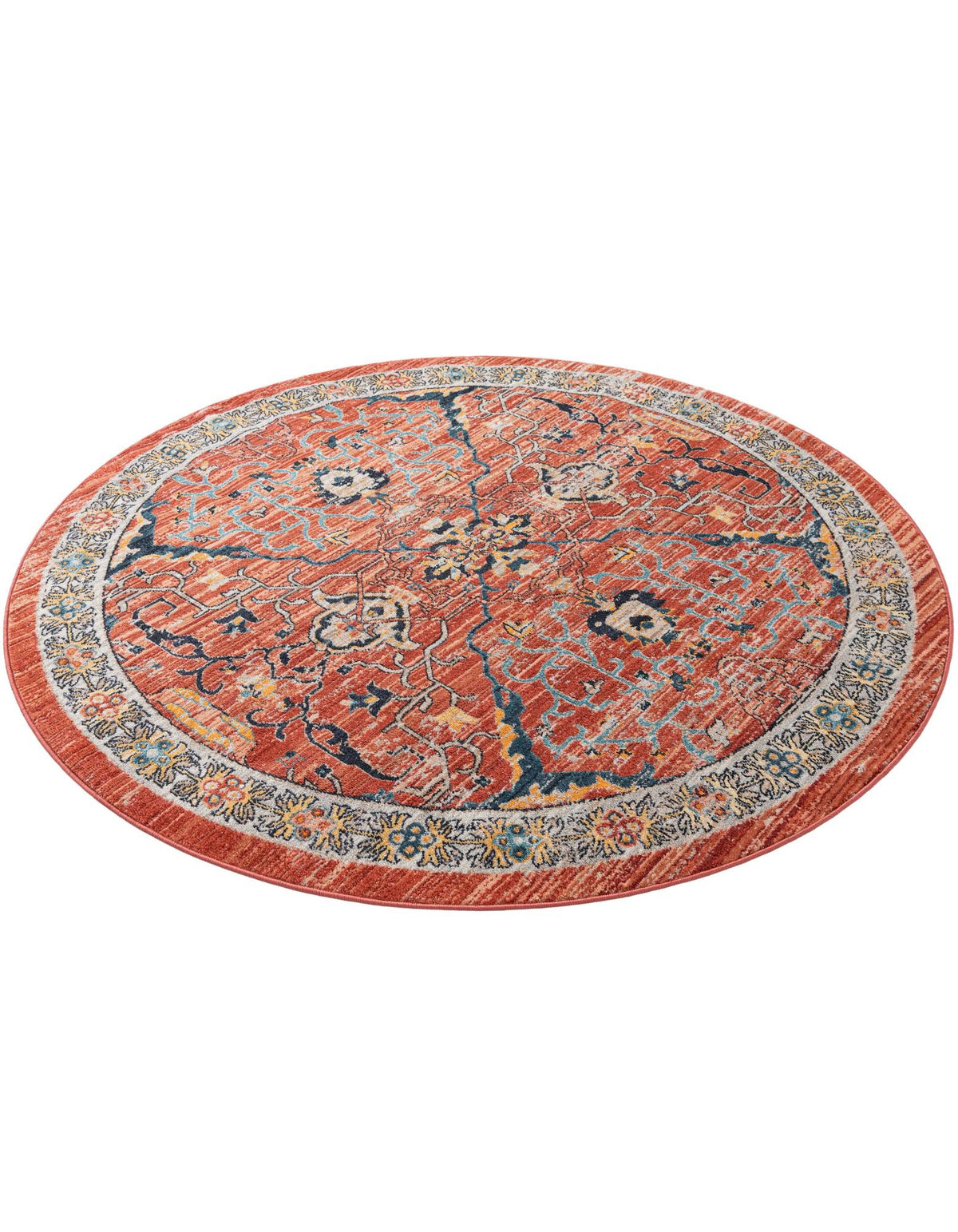 Lola Vivacious Brick Red & Gray Area Rug | Original supplier photo 34