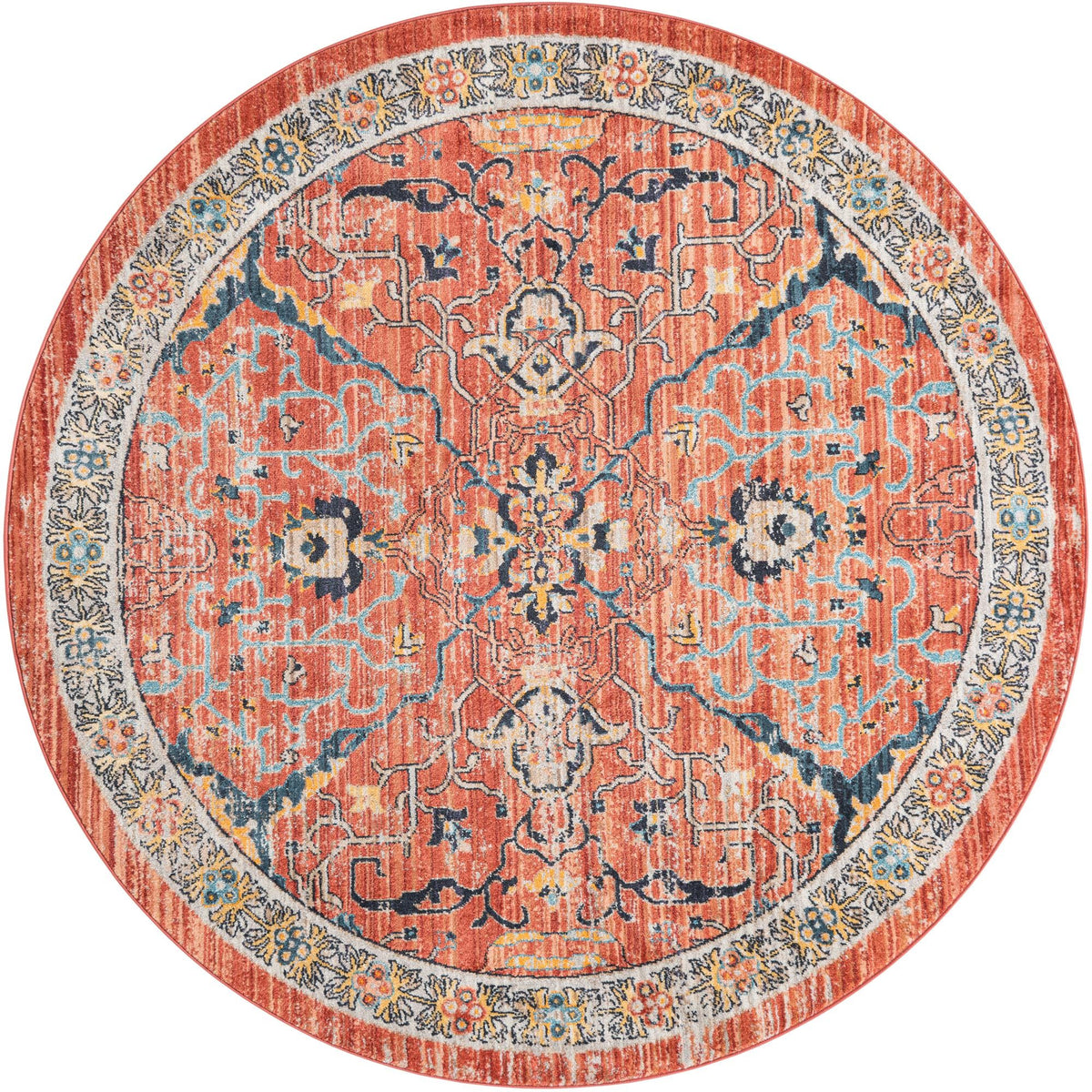 Lola Vivacious Brick Red & Gray Area Rug | Original supplier photo 52