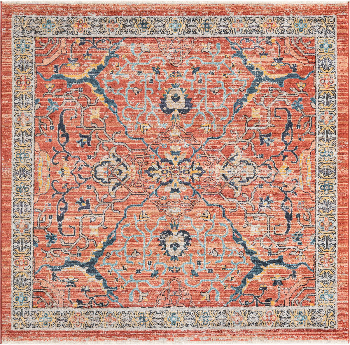 Lola Vivacious Brick Red & Gray Area Rug | Original supplier photo 54