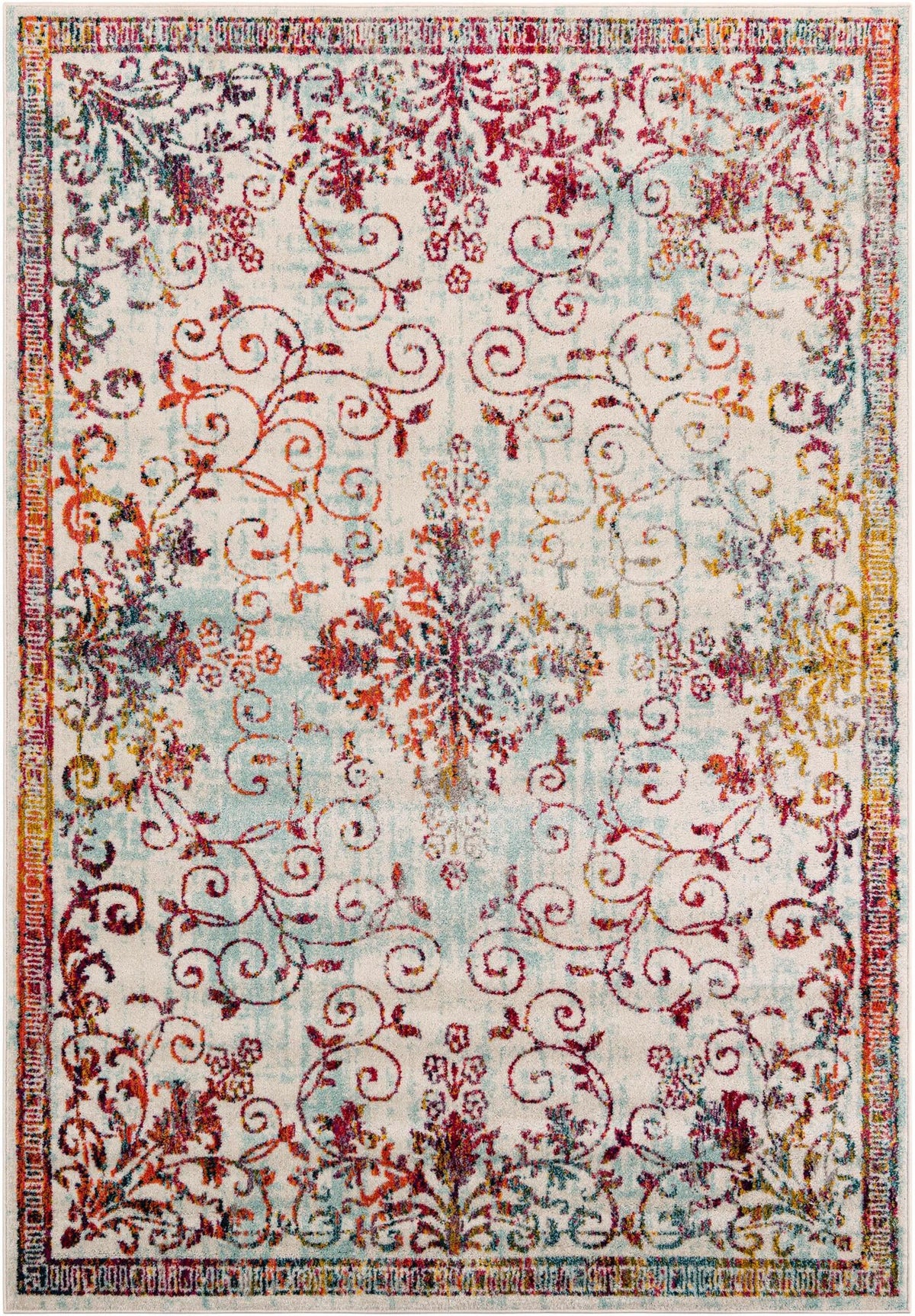 Penrose Kate Ivory & Yellow Area Rug: Exact default SKU 3205864 overhead