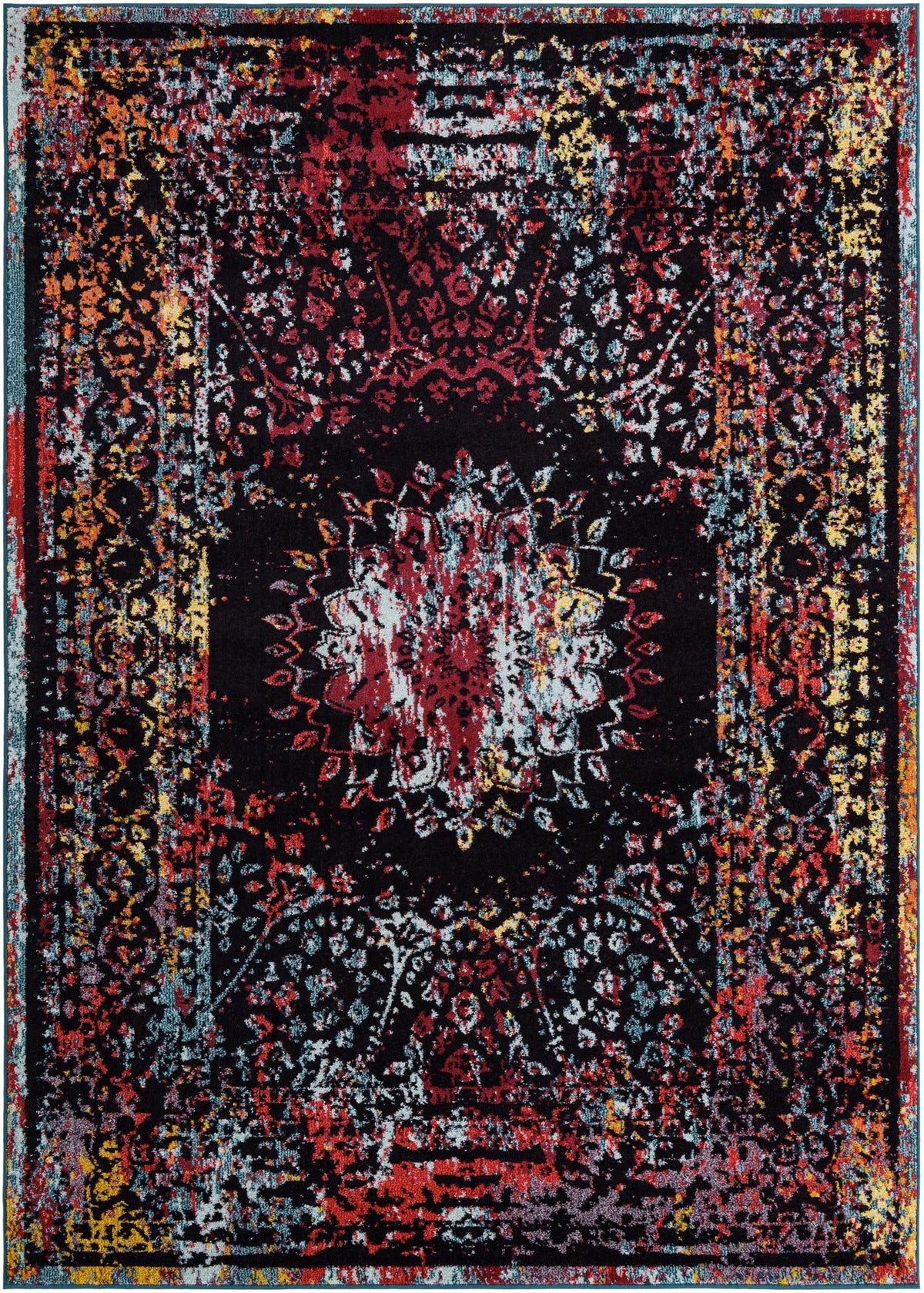 Penrose Sarah Multi & Light Blue Area Rug: Exact default SKU 3209551 overhead