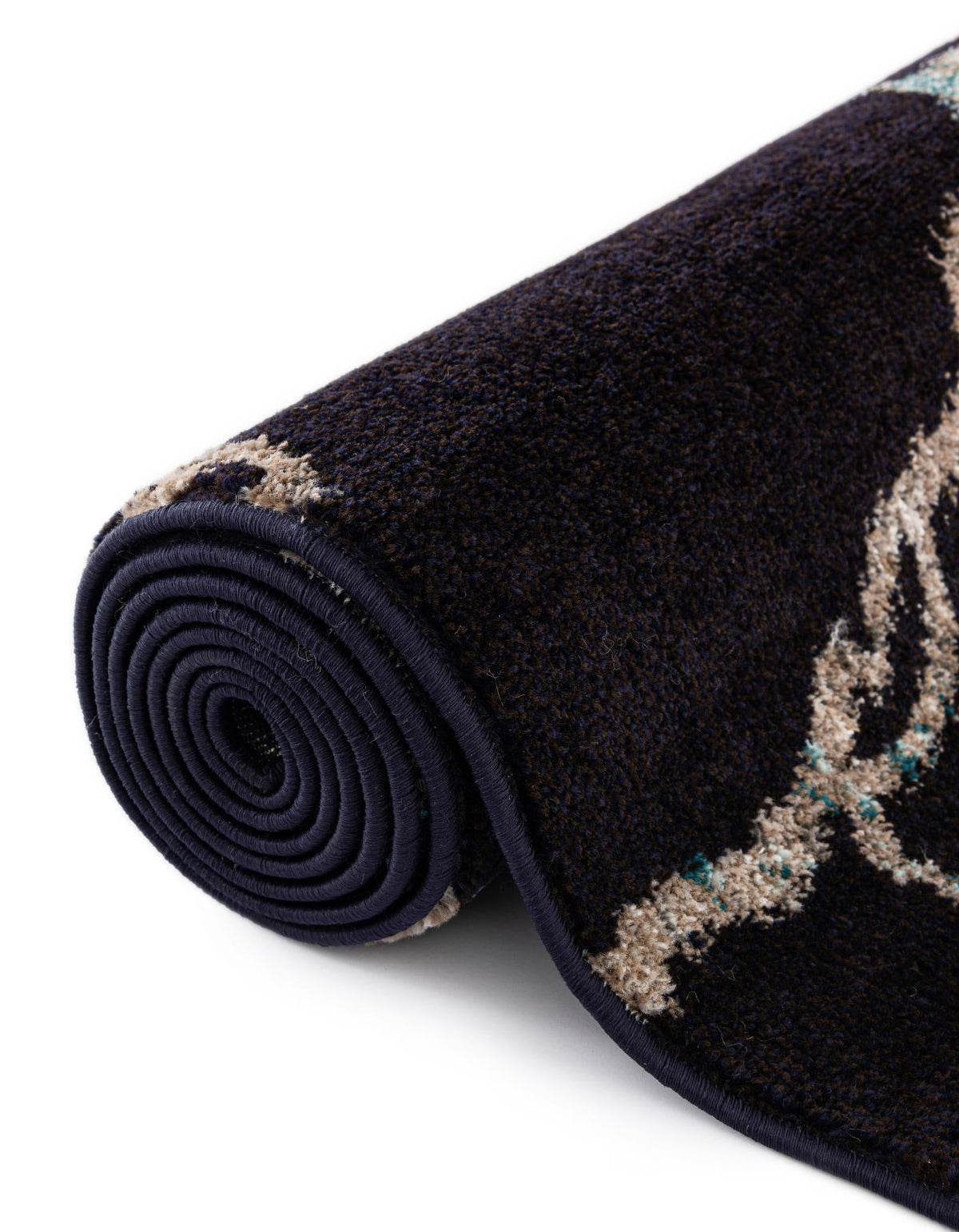 Penrose Hannah Navy Blue & Beige Area Rug | Manufacturer additional original detail or rug view