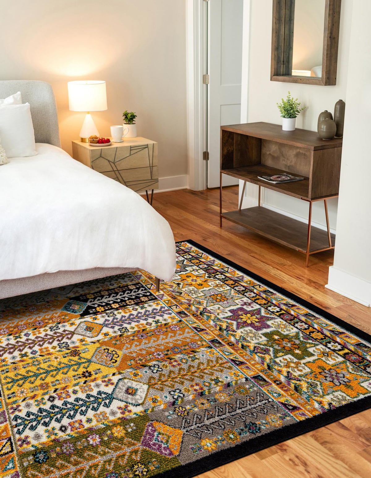 Penrose Brittany Multi & Blue Area Rug lifestyle Rectangle