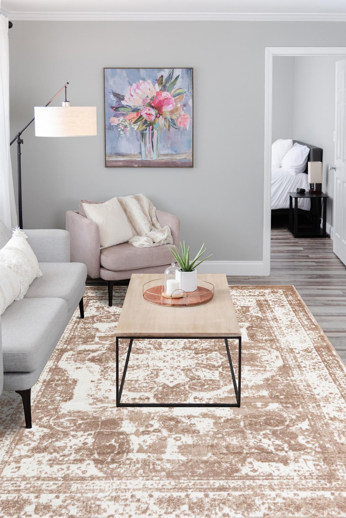 Sofia Salle Garnier Ivory and Beige | Supplier rug image / alternate view