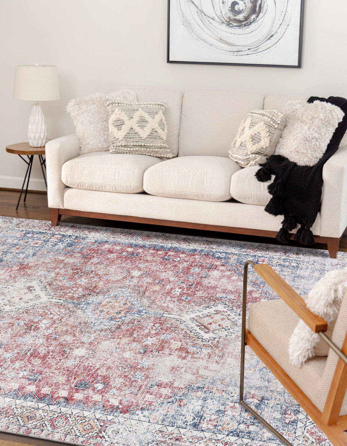 Yara Akash Red and Navy Blue & Blue Area Rug | Unique Loom high-resolution supplier additional photo 3211734_image_1017.jpg