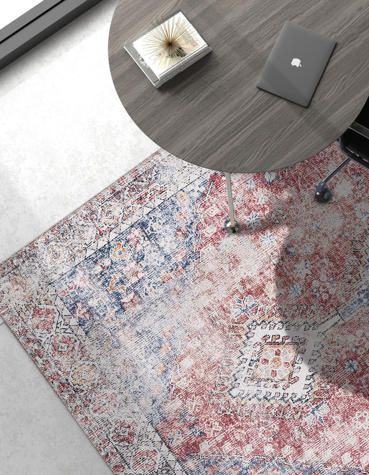 Yara Akash Red and Navy Blue & Blue Area Rug | Unique Loom high-resolution supplier additional photo 3211734_image_1019.jpg