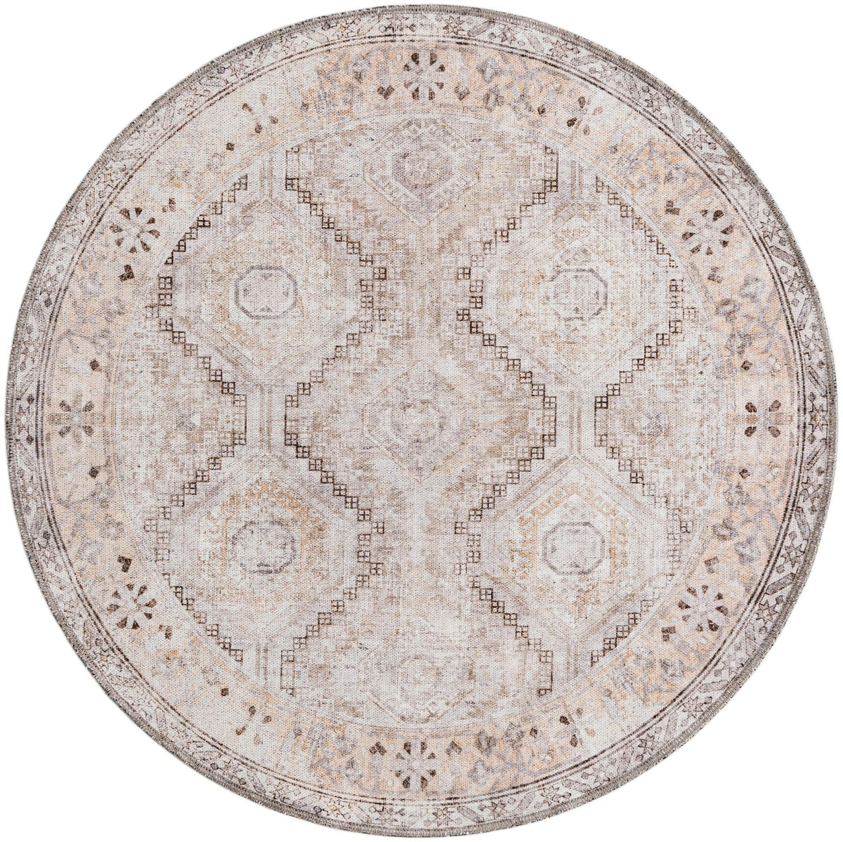 Yara Karan Ivory and Beige/Brown | Supplier rug image / alternate view