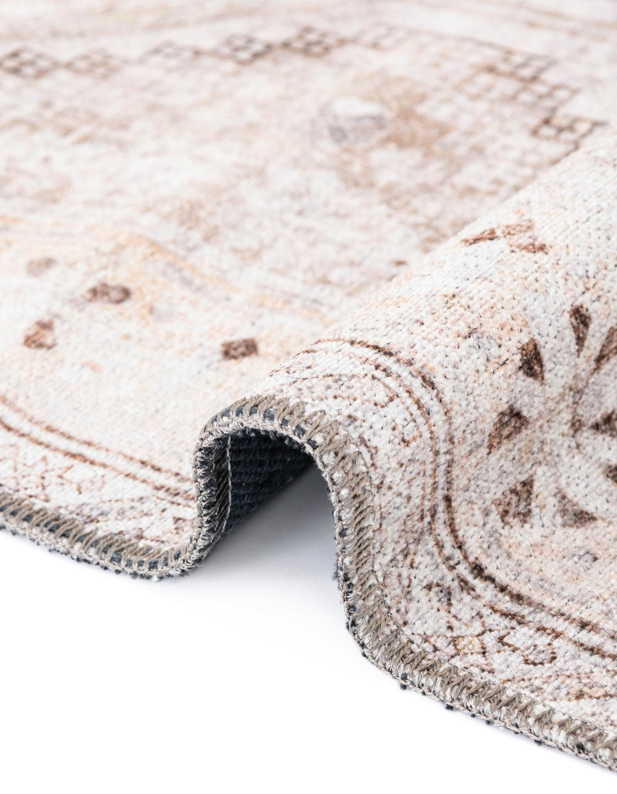 Yara Karan Ivory and Beige/Brown | Supplier rug image / alternate view