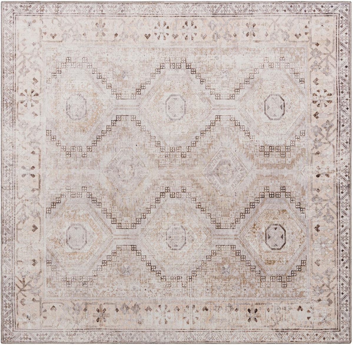 Yara Karan Ivory and Beige/Brown | Supplier rug image / alternate view