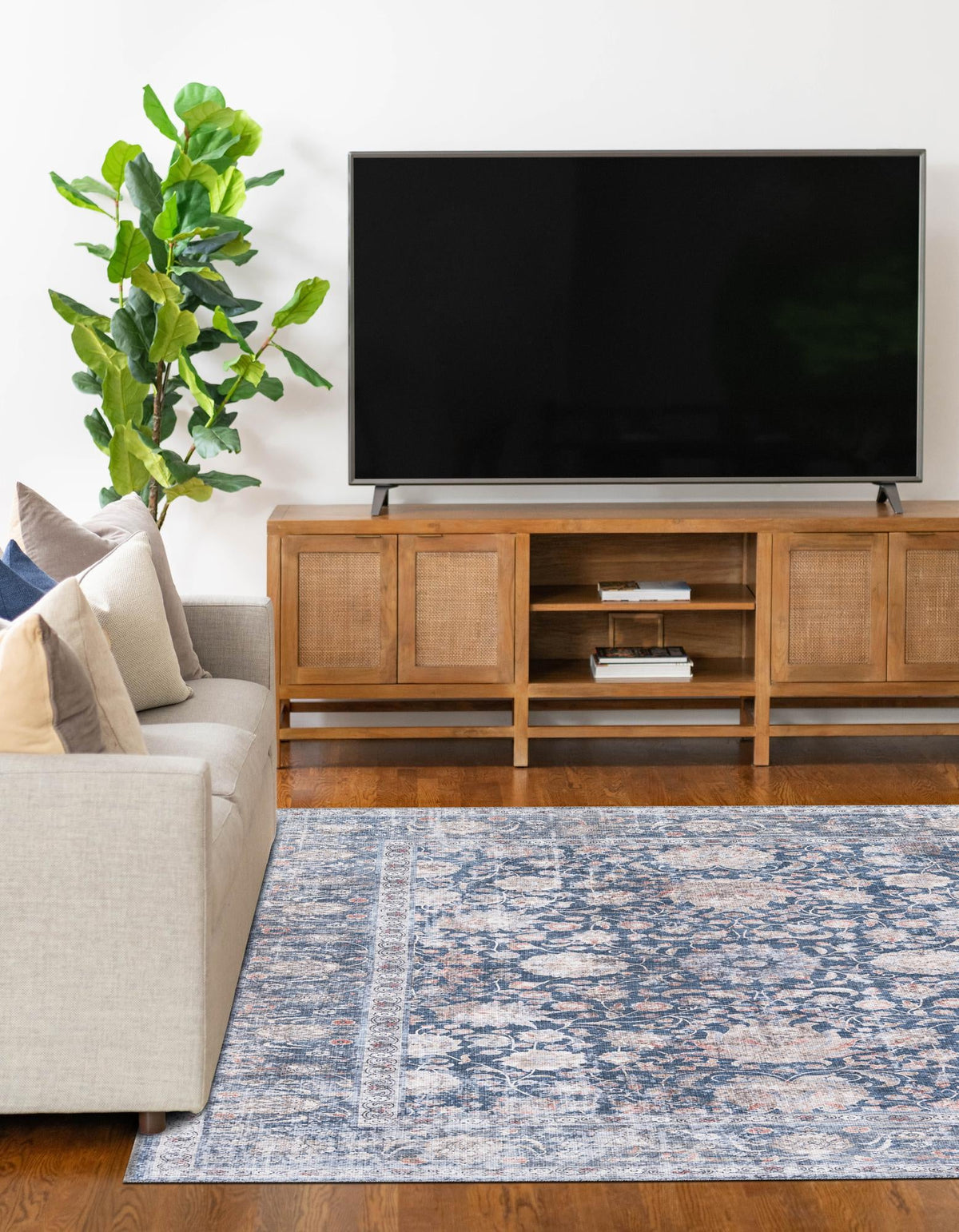 Yara Samarth Royal Navy Blue & Gray Area Rug | Unique Loom high-resolution supplier additional photo 3211773_image_1019.jpg