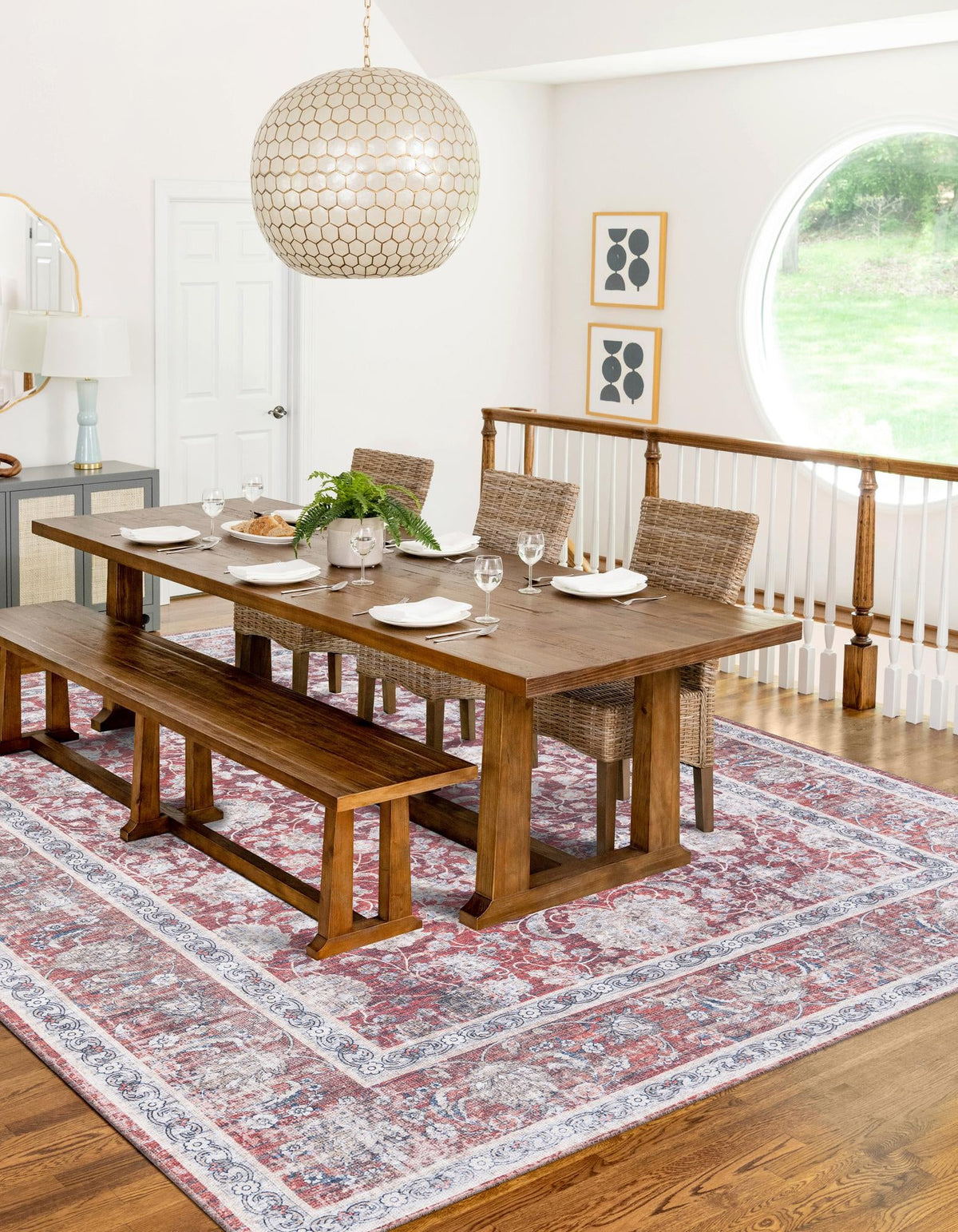 Yara Samarth Antique Red & Beige Area Rug | Unique Loom high-resolution supplier additional photo 3211786_image_1013.jpg