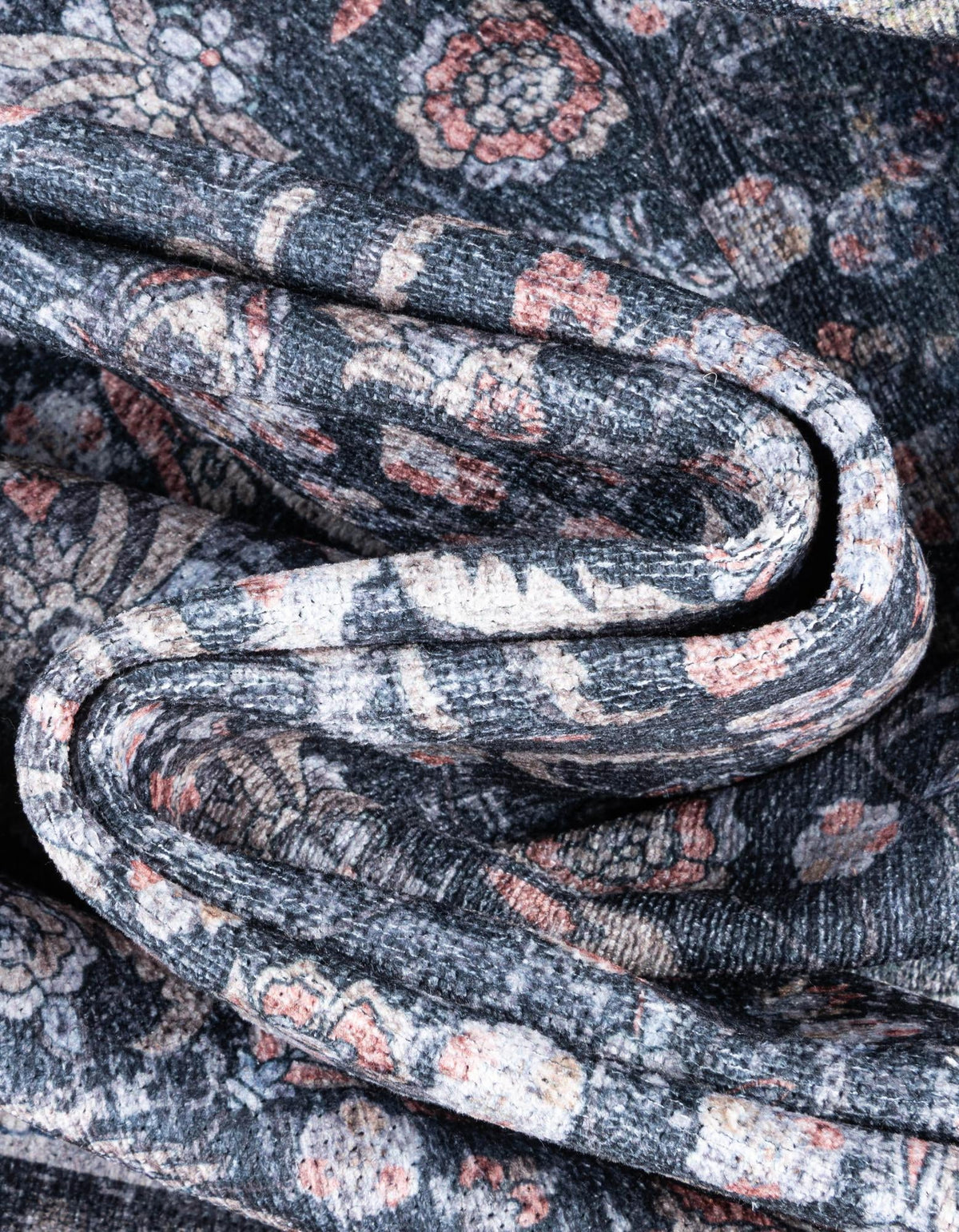 Yara Samarth Ink Black & Brown Area Rug | Unique Loom high-resolution supplier additional photo 3211838_image_1033.jpg