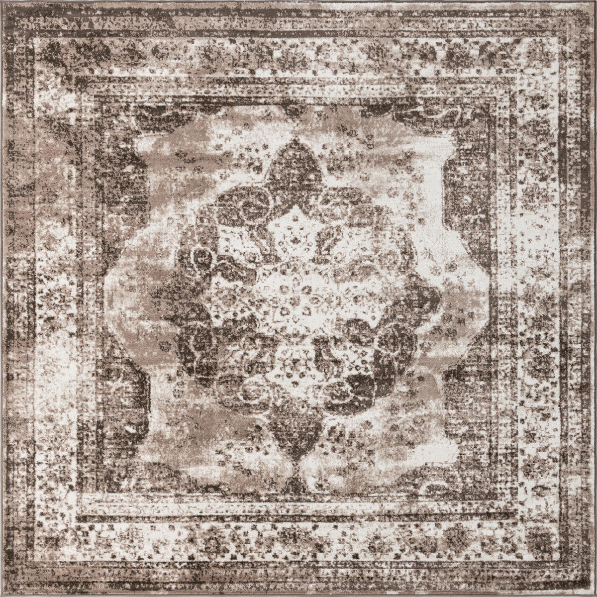 Sofia Salle Garnier Light Brown & Ivory Area Rug | Original manufacturer close-up / detail / alternate shape 