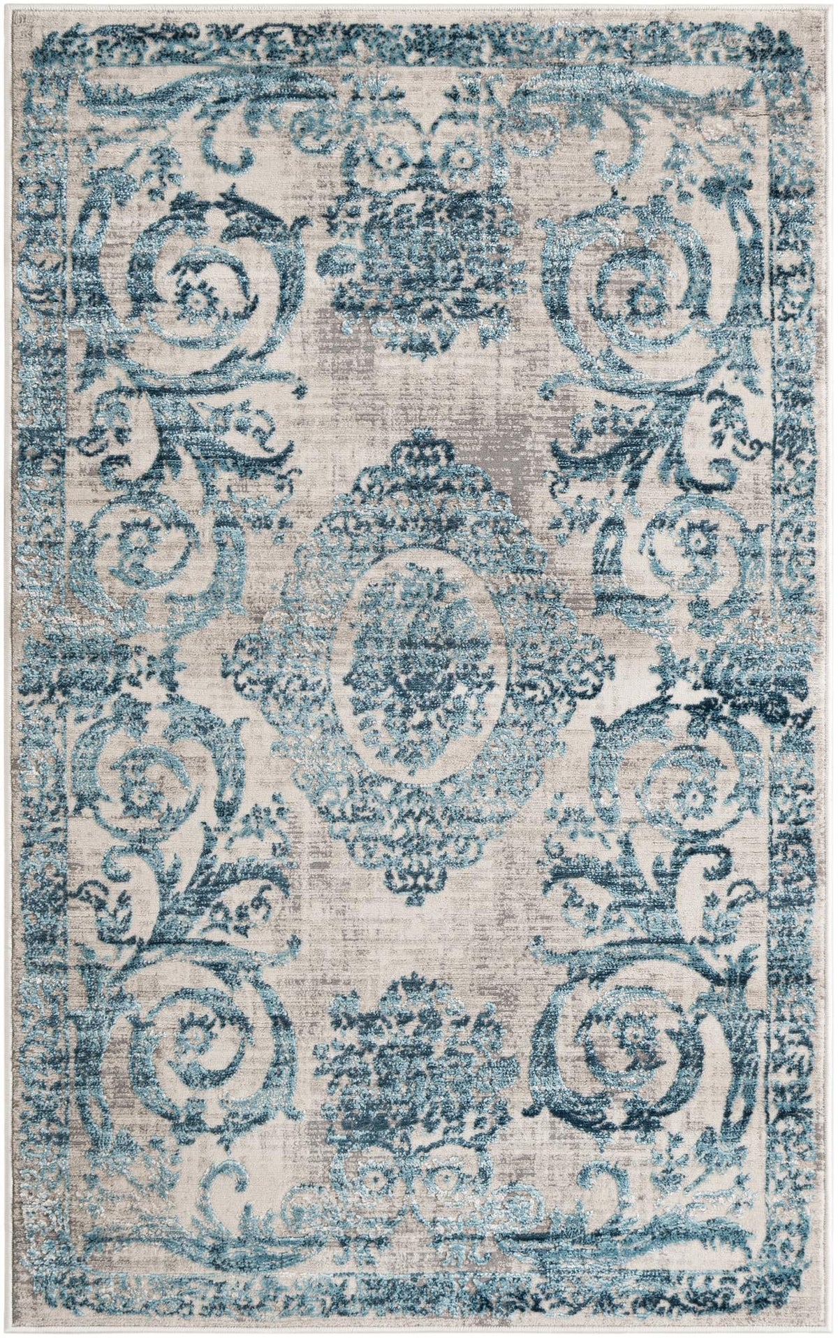 Finsbury Diana Ivory & Blue/Gray Area Rug | Verified same-design supplier original image 9