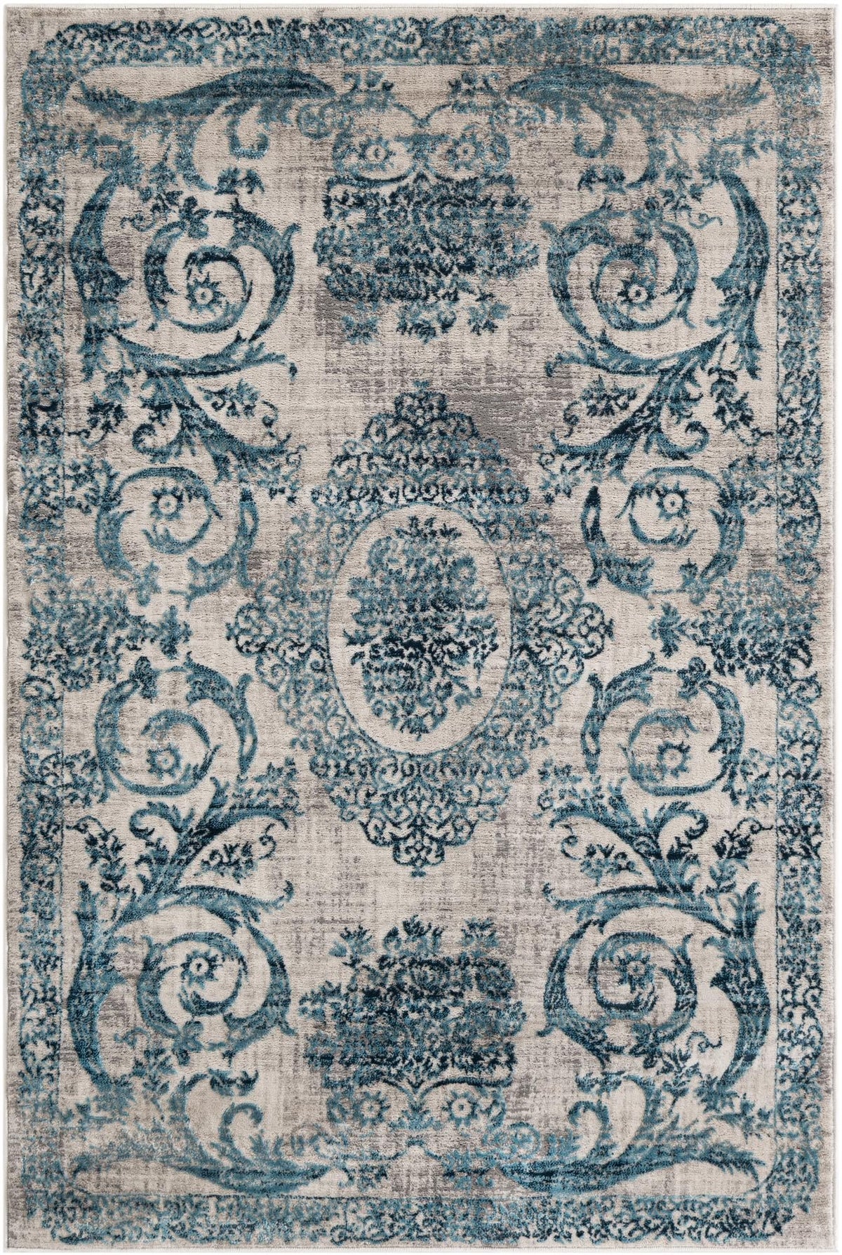 Finsbury Diana Ivory & Blue/Gray Area Rug | Verified same-design supplier original image 10