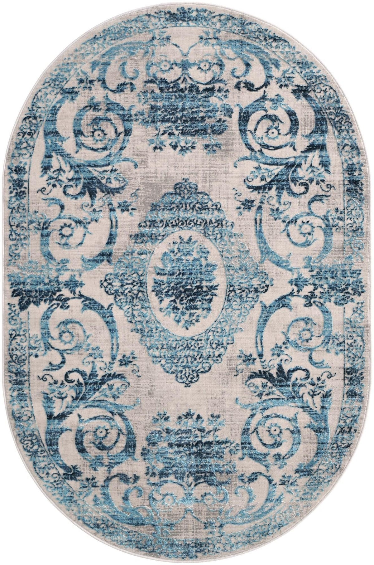 Finsbury Diana Ivory & Blue/Gray Area Rug | Verified same-design supplier original image 5