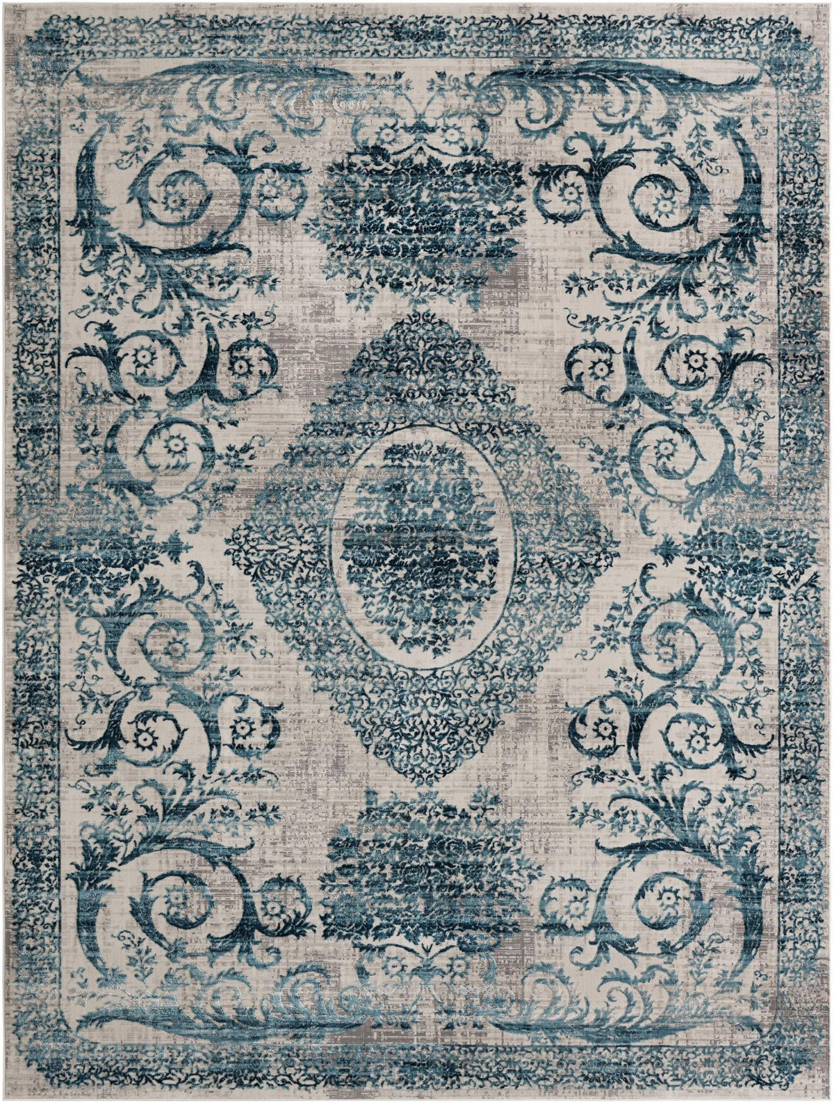 Finsbury Diana Ivory & Blue/Gray Area Rug | Verified same-design supplier original image 2