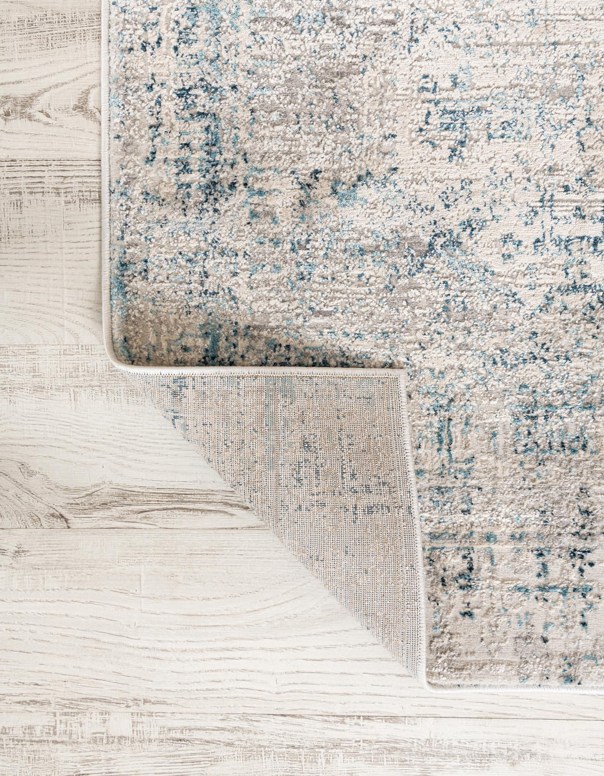 Finsbury Ivory & Blue/Gray Area Rug: manufacturer original alternate detail, shape, or backing