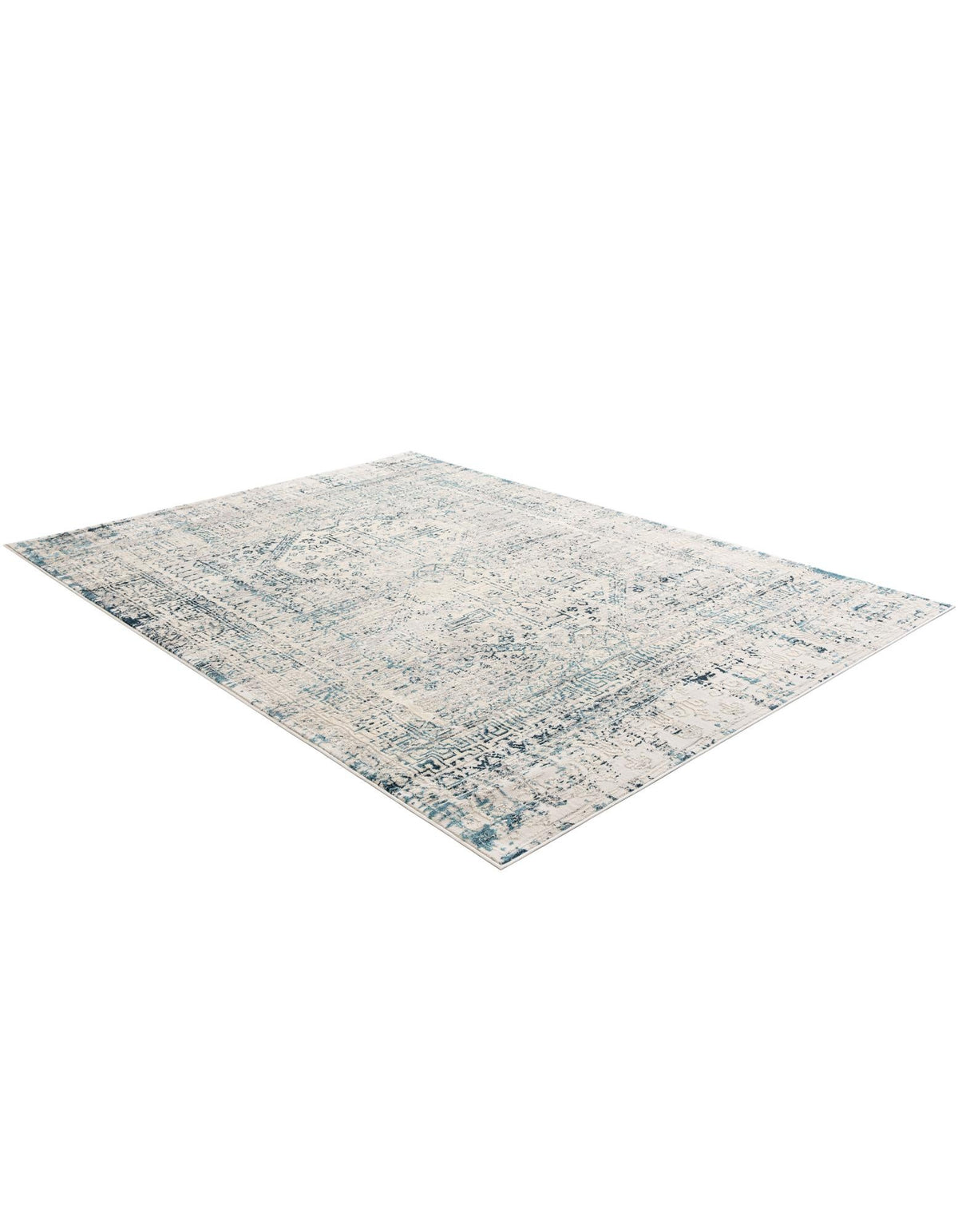 Finsbury Ivory & Blue/Gray Area Rug: manufacturer same-design same-color lifestyle (alternate shape allowed)