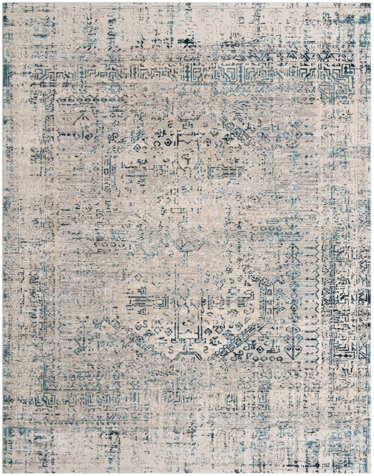 Finsbury Ivory & Blue/Gray Area Rug: exact default SKU 3215437 overhead HERO