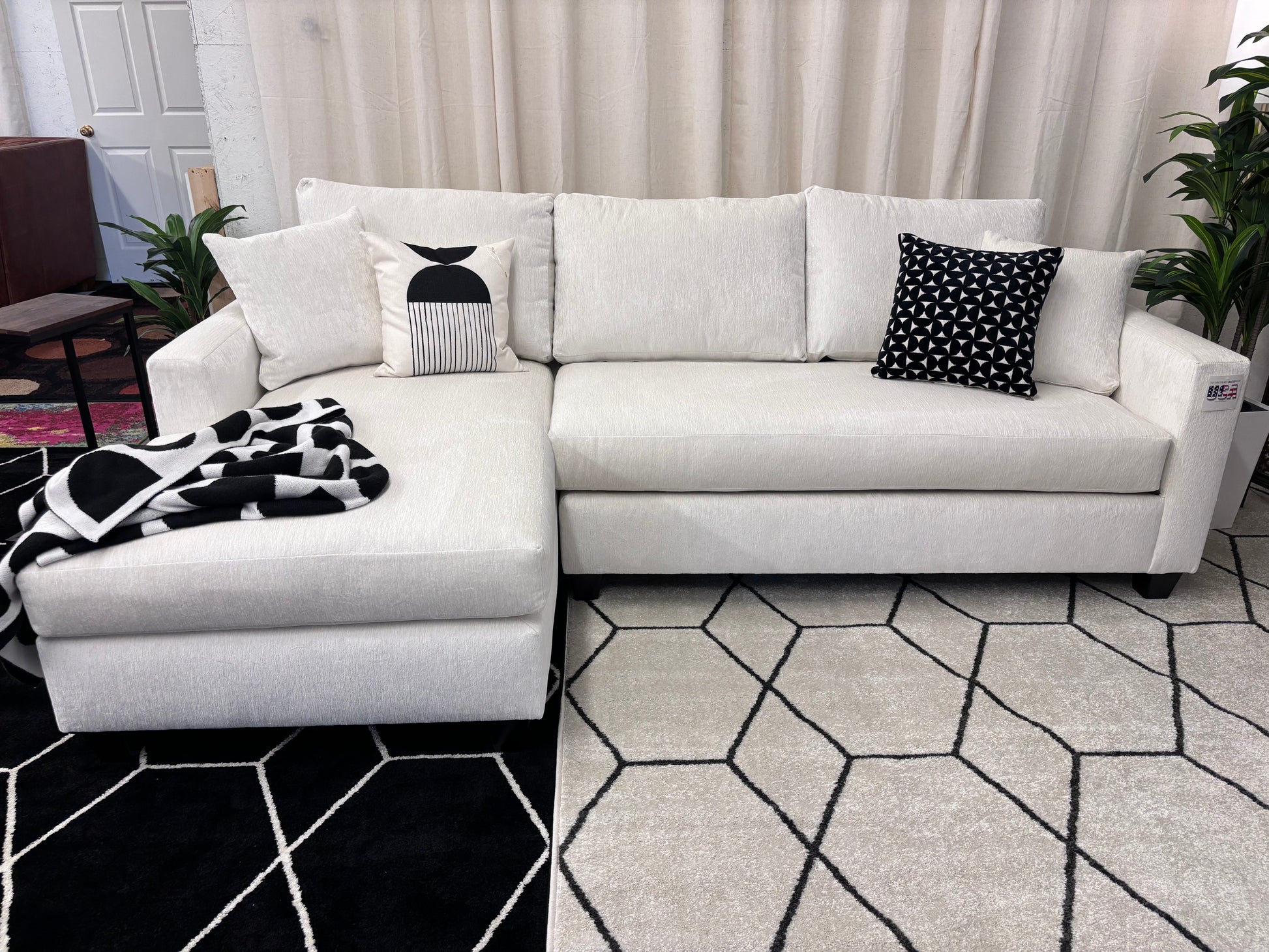 Ivory Cream Harpeth Chaise Sectional - Reclaimed Elegance