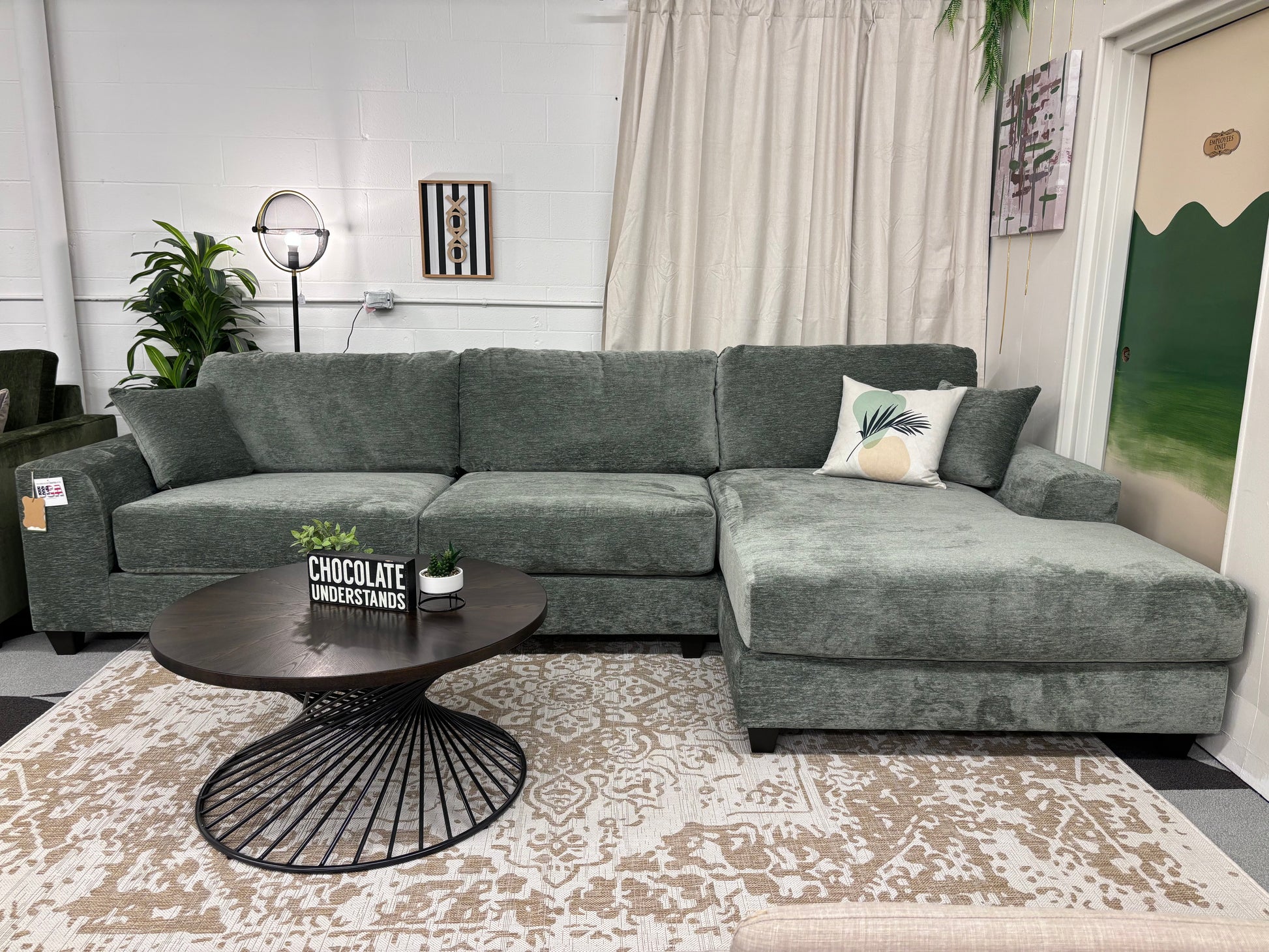 Eucalyptus Beaman 3 Piece Chaise Sectional - Reclaimed Elegance