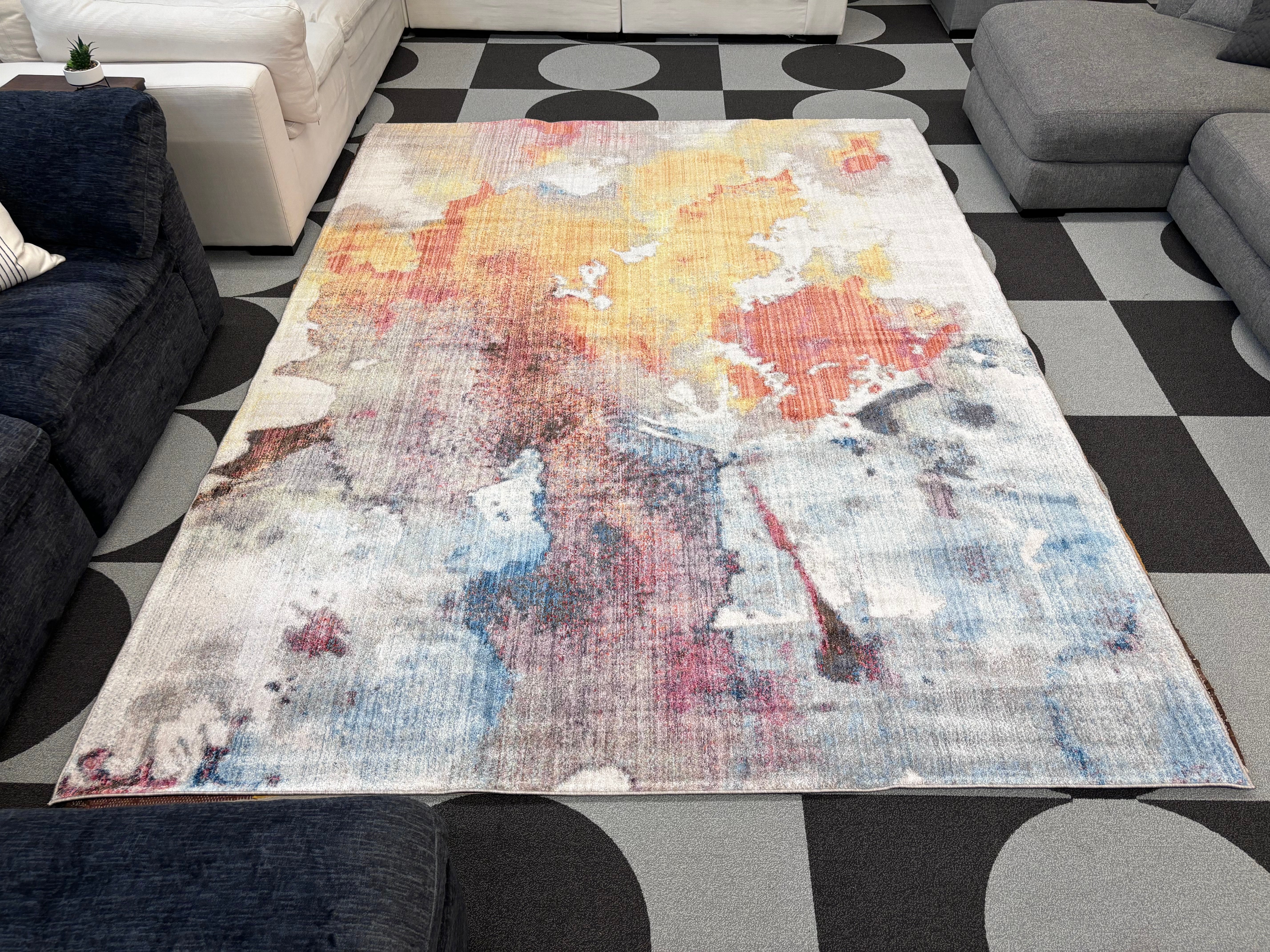Paint Splatter 8 x 11' Jill Zarin Downtown Rectangle Rug - Reclaimed Elegance